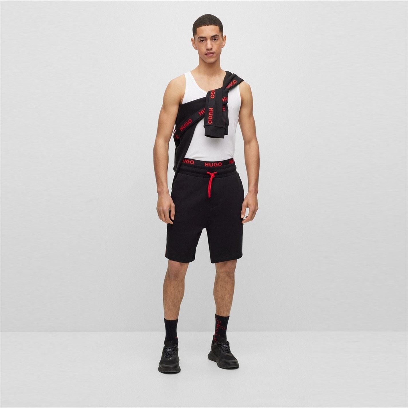 Hugo Bodywear Sporty Logo Shorts With Logo Tape Detail