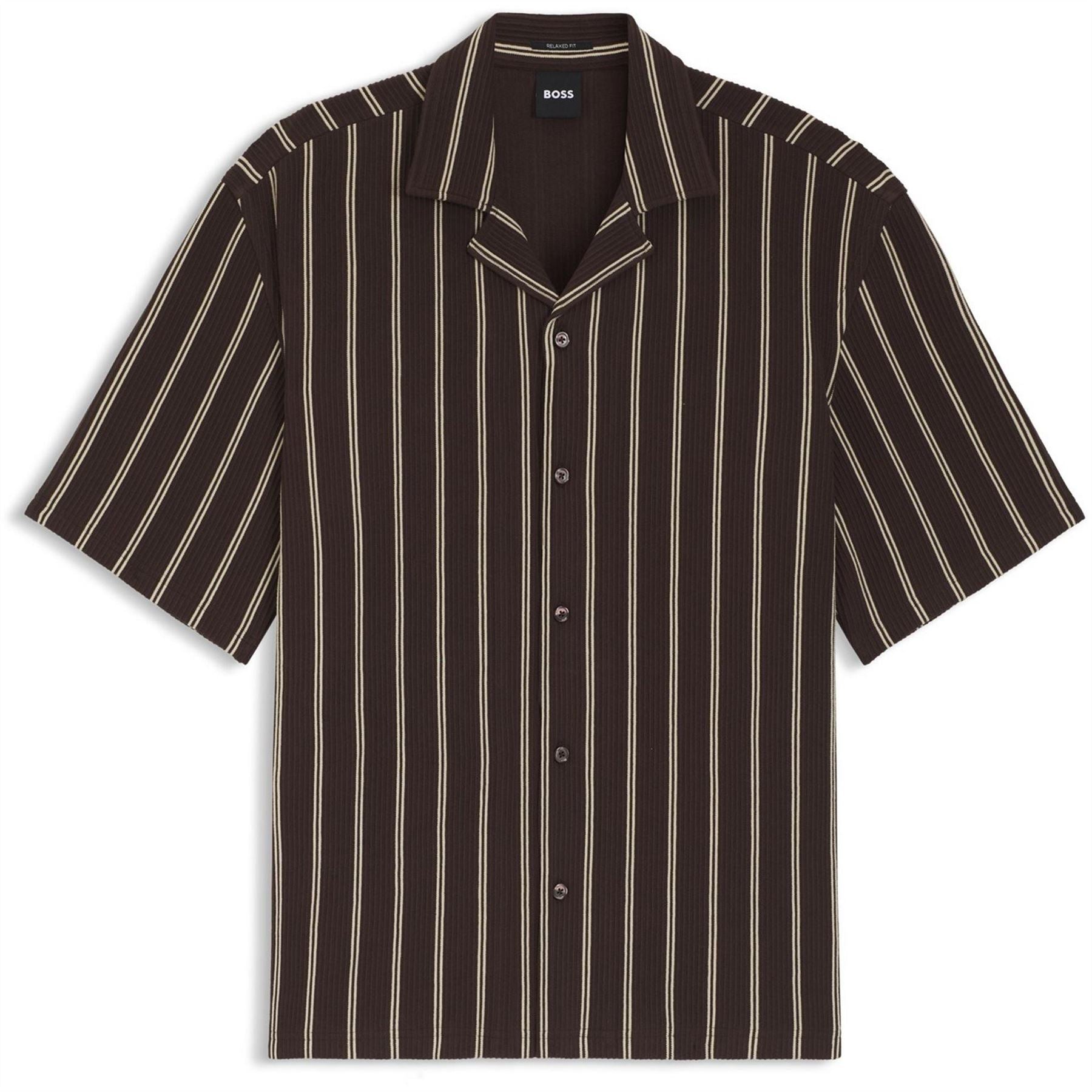 Boss Black Lars Short Sleeve Shirt With Collar Design