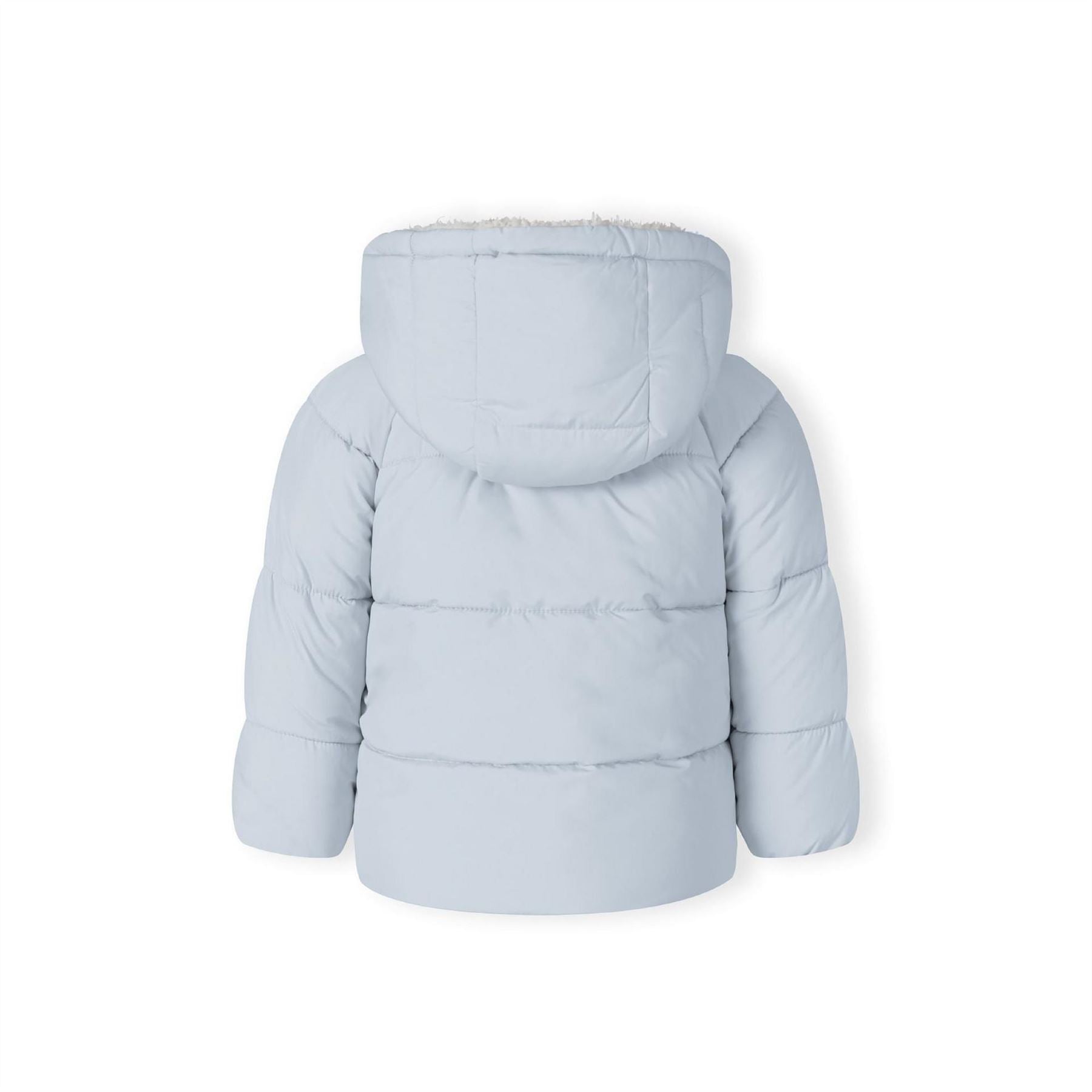 Minoti Baby Unisex Padded Jacket With Faux Fur Trim Light Blue