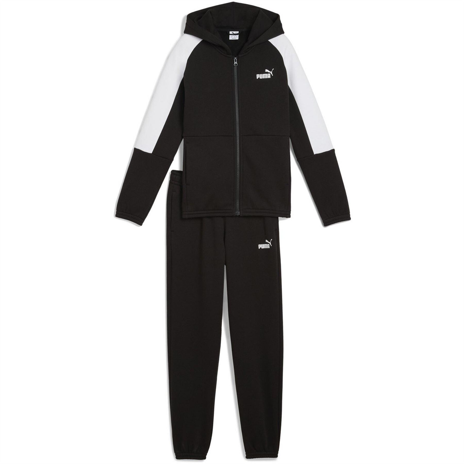Puma Kids Esslock Hooded Full Zip Fleece Tracksuit