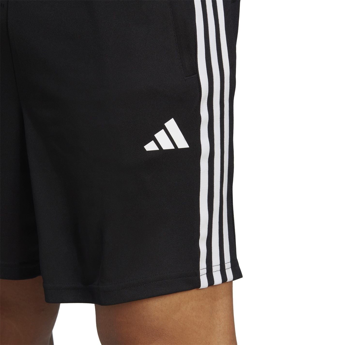 adidas Mens 3 Stripe Essentials Pique Training Shorts