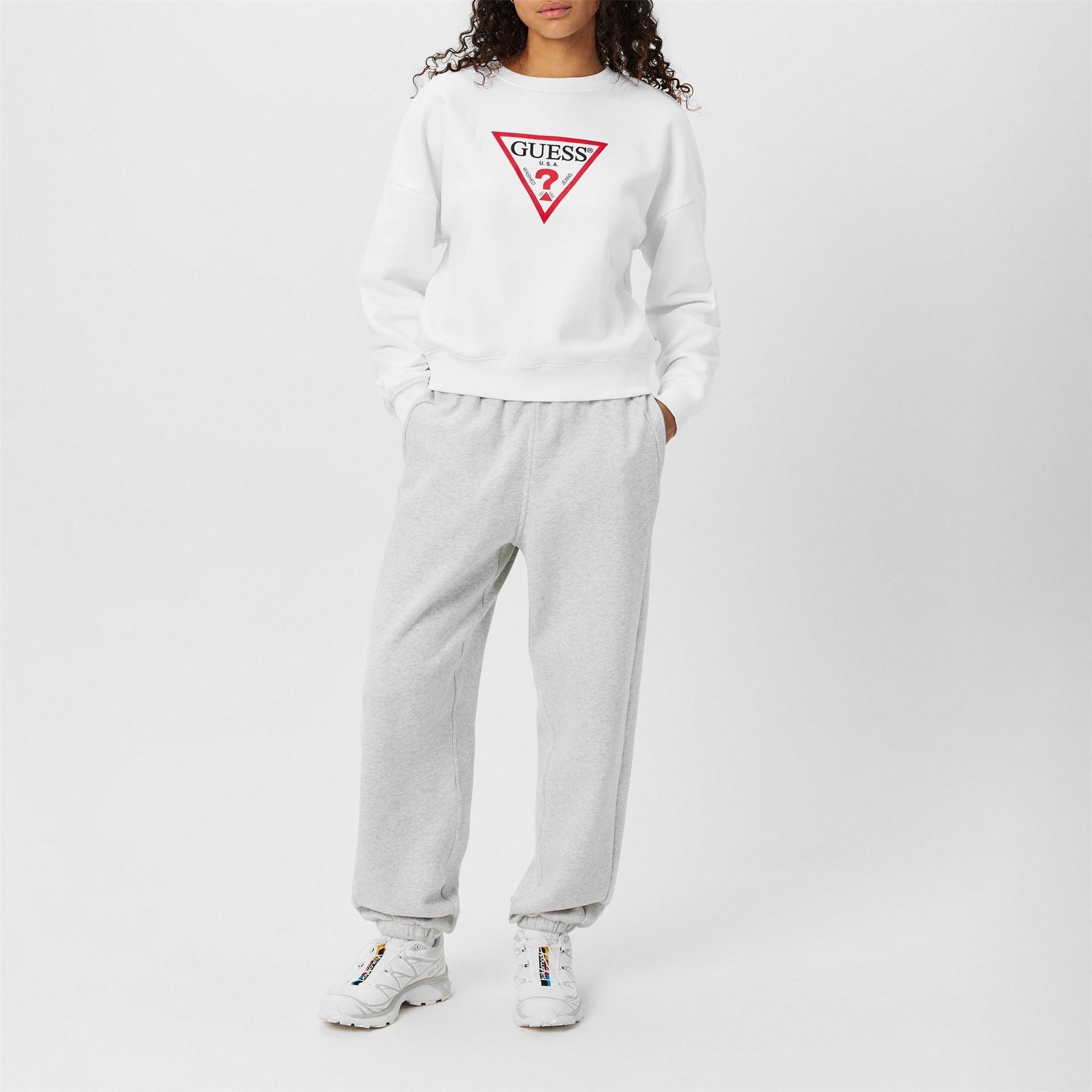 Guess Icon Crew Neck Relaxed Fit Sweater