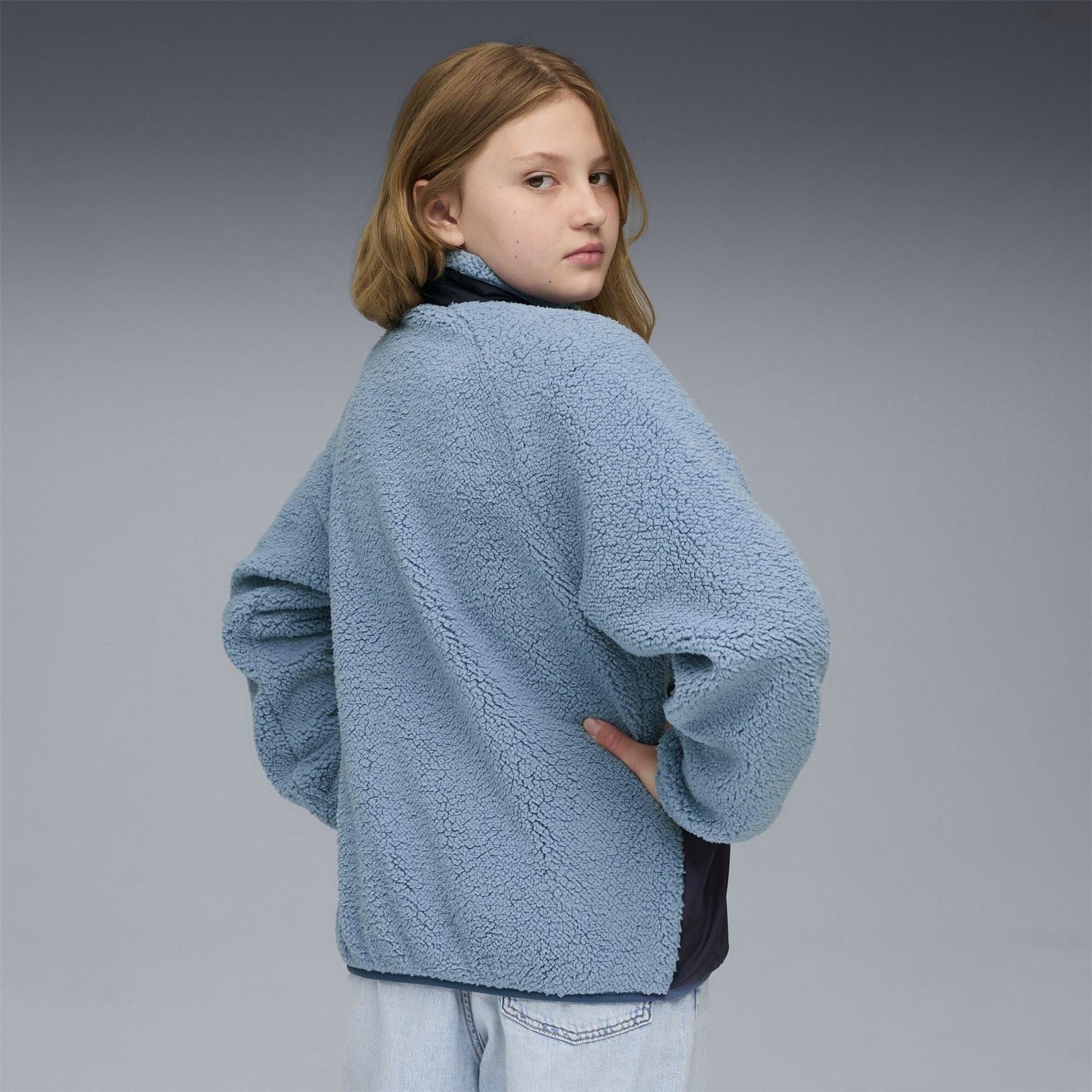 Puma Kids Hybrid Sherpa Full Zip Fleece