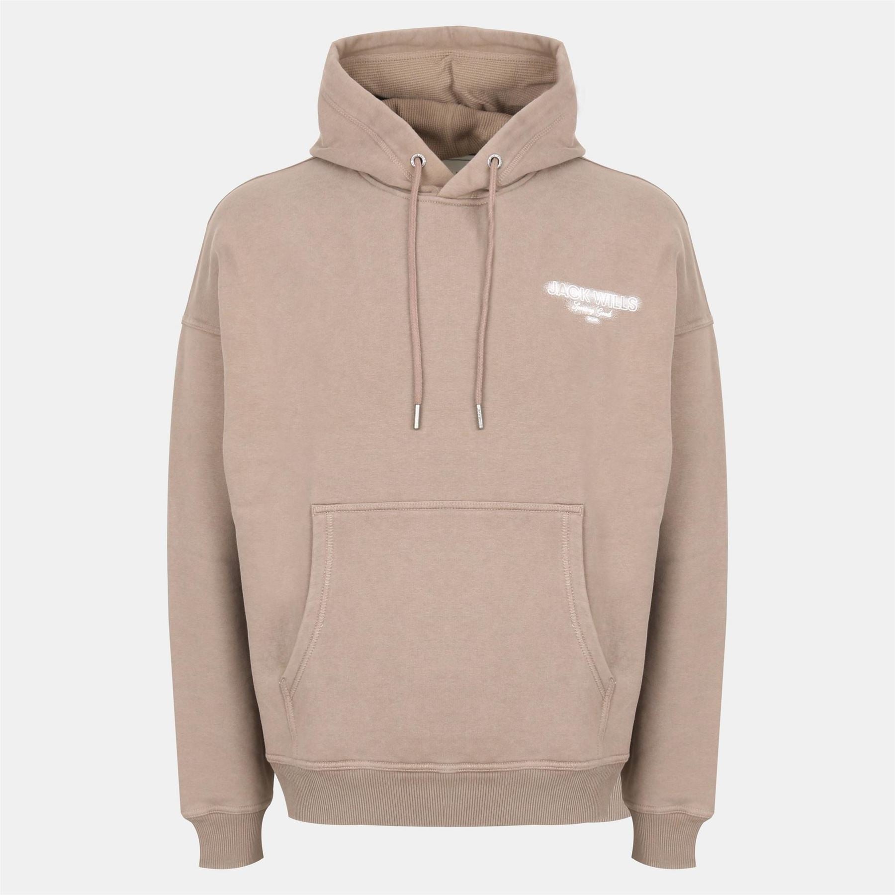 Jack Wills Script Cotton Long Sleeve Oversized Fit Hoodie
