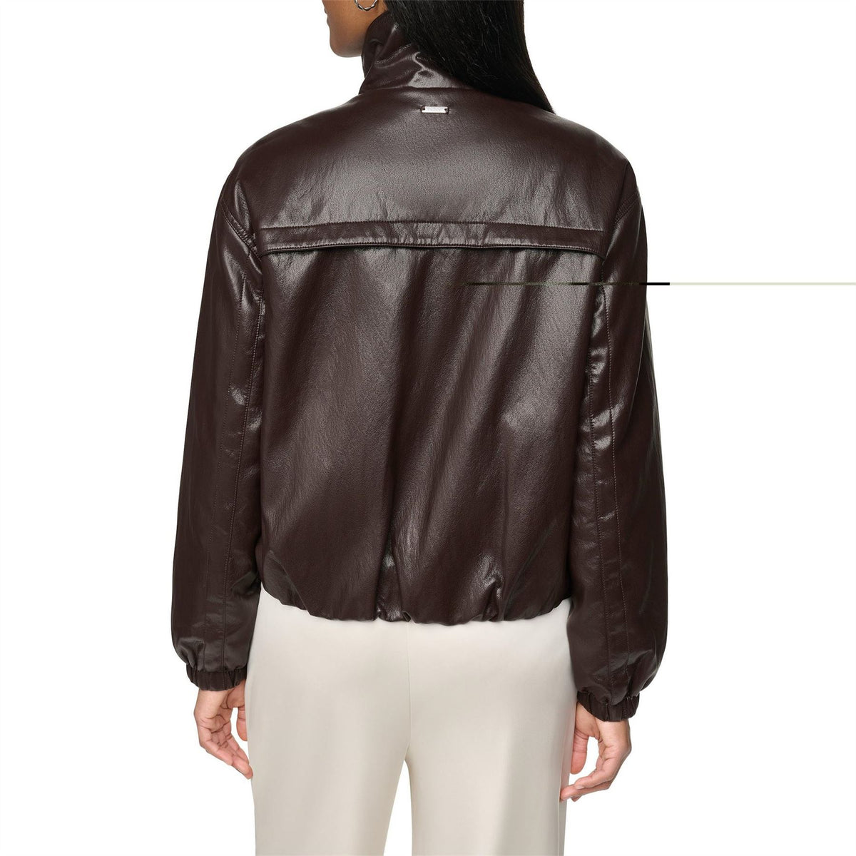 DKNY Lined Lther Jacket Ld64