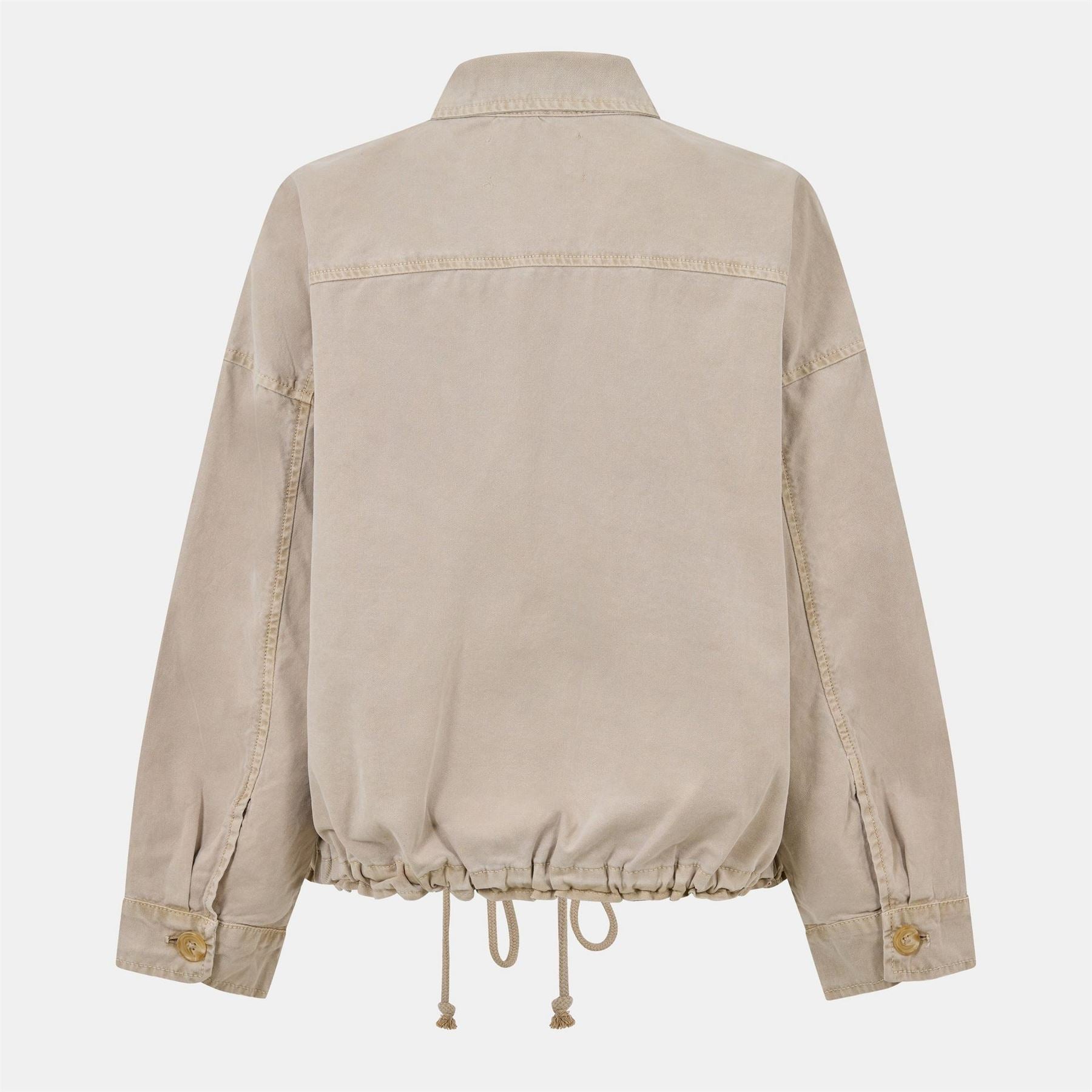 Velvet by Graham and Spencer Double Chest Pocket Drawstring Cotton Canvas Jacket