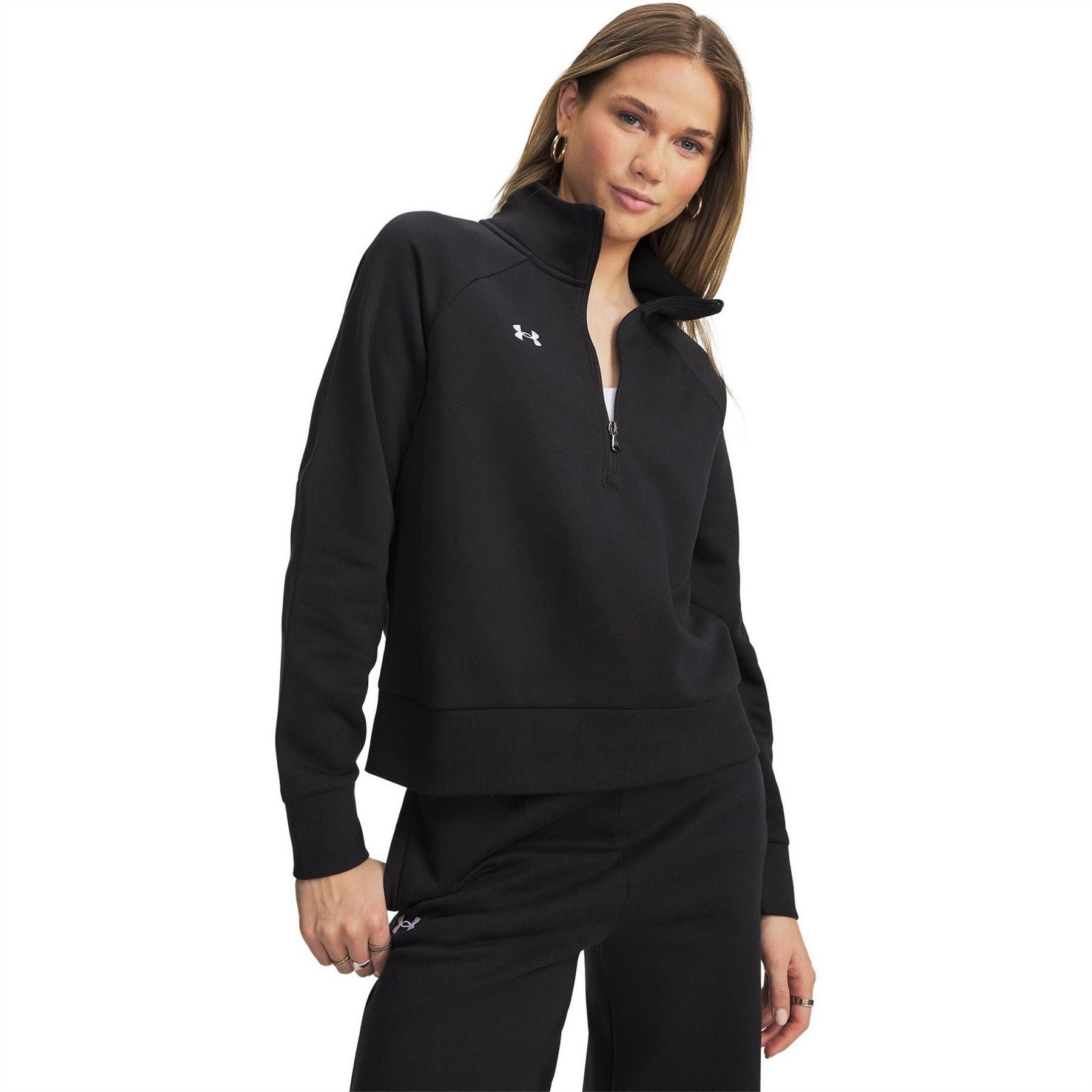 Under Armour UA Rival Zip Neck Raglan Sleeve Sweatshirt