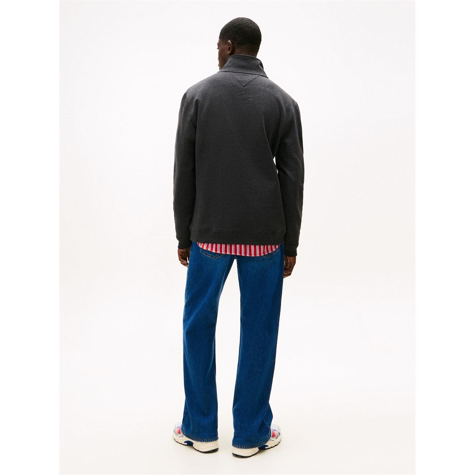 Tommy Jeans Lacoste Lettering Zip Neck Long Sleeve Sweatshirt