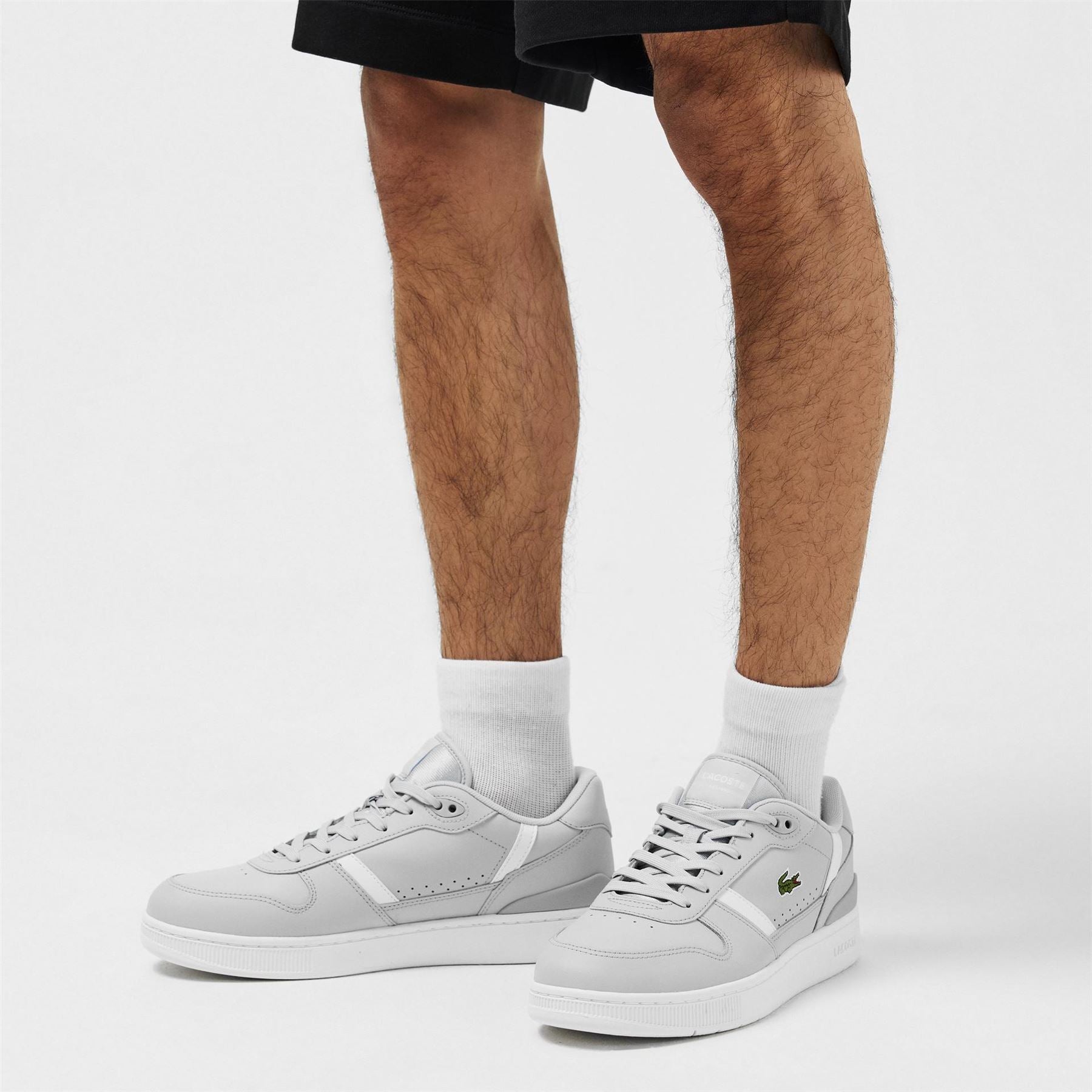 Lacoste T Clip Low Top Crocodile Print Sneakers