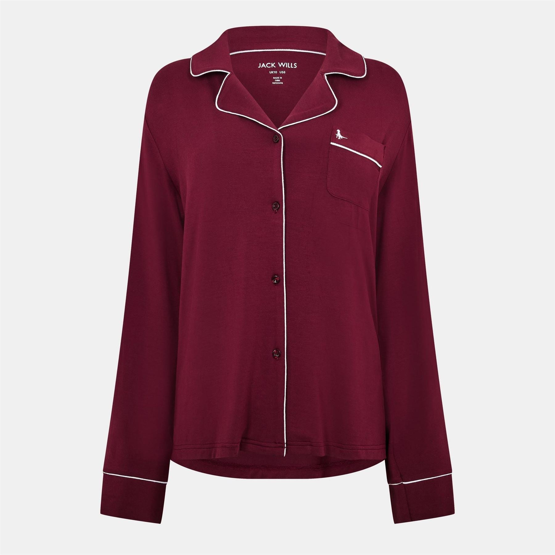 Jack Wills Collared Neck Long Sleeve Pyjama Set