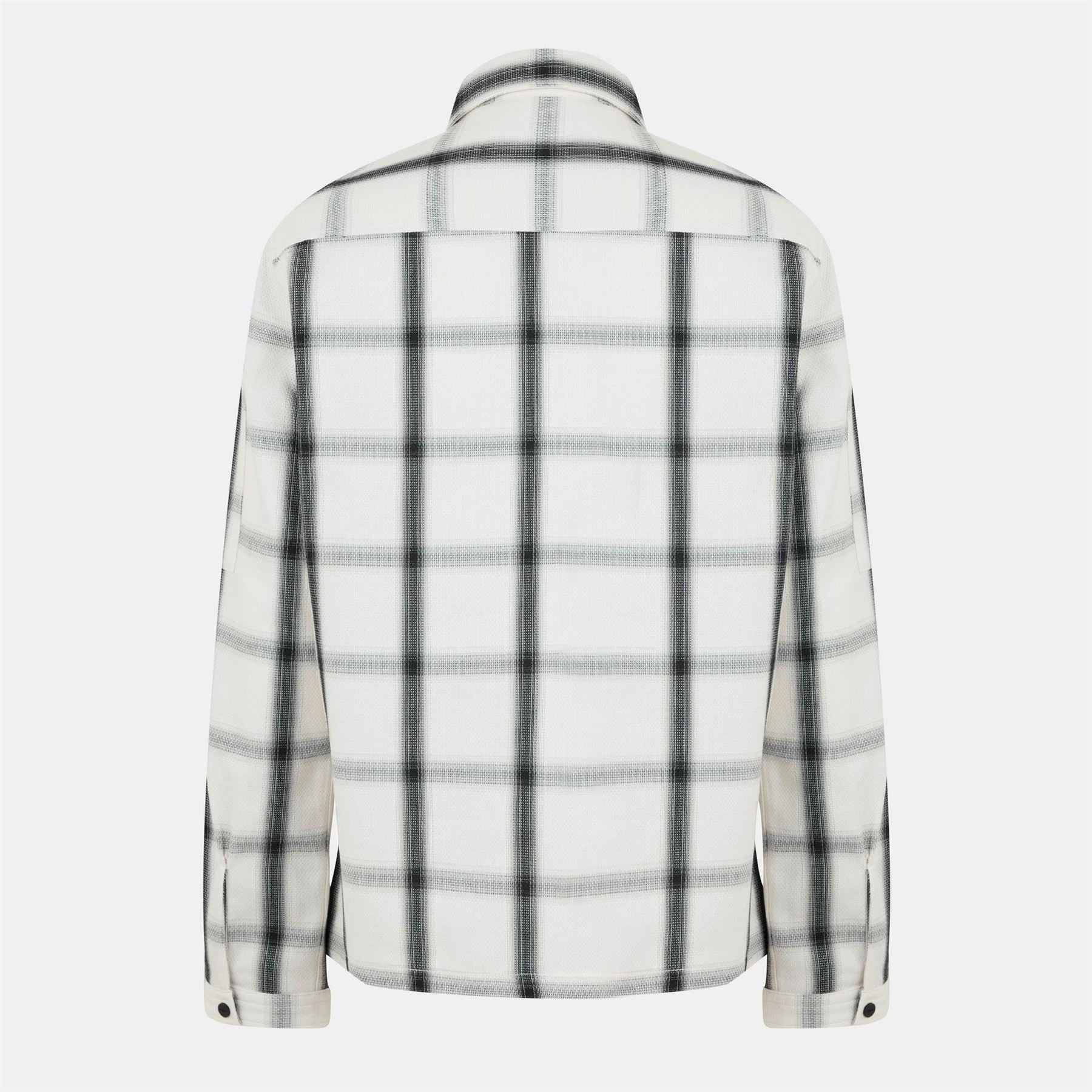 Hugo HUGO Emmond Cotton Long Sleeve Zip Overshirt   Contemporary Design with Logo Detail