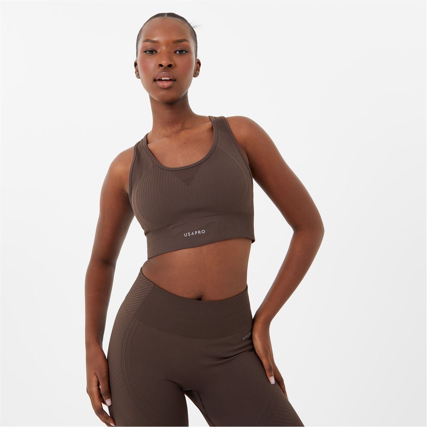 USA Pro Core Seamless Crop Sports Bra