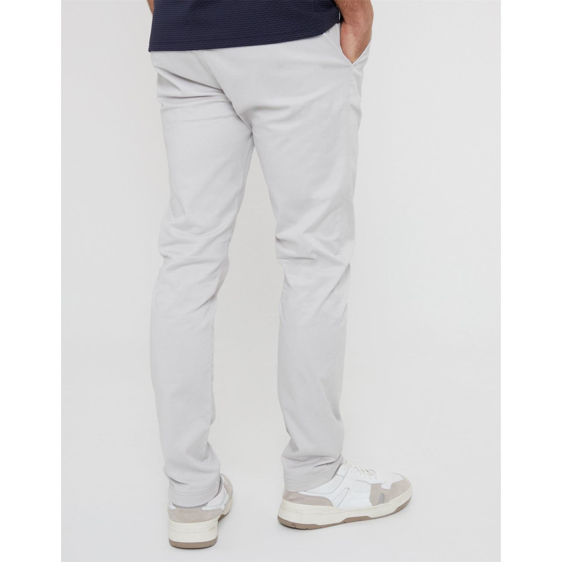 Threadbare Cast Solid Patterned Slim Trousers