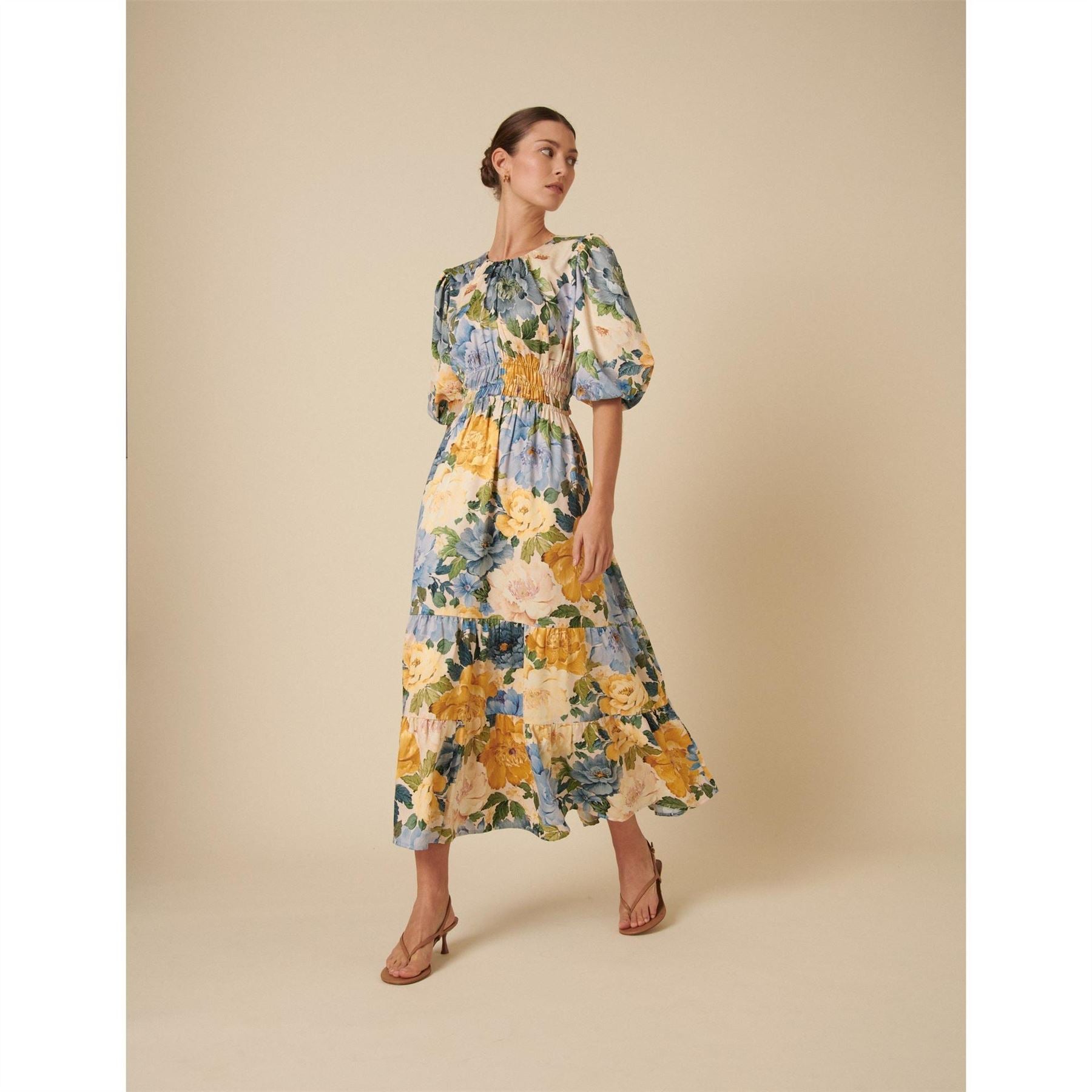 Nobodys Child Crew Neck Three Quarter Sleeve Maxi Dress