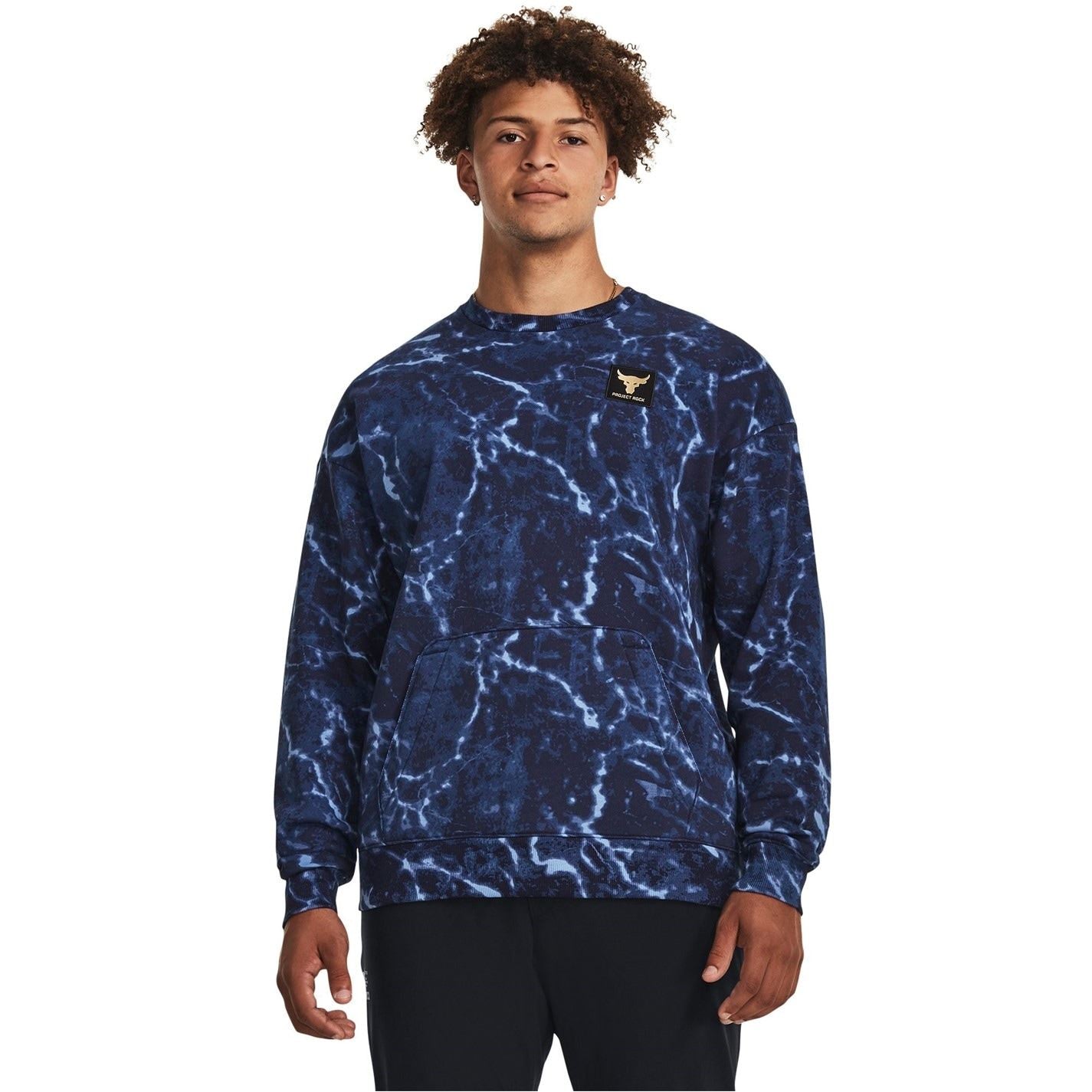 Under Armour Mens Project Rock Rival Fleece Crew