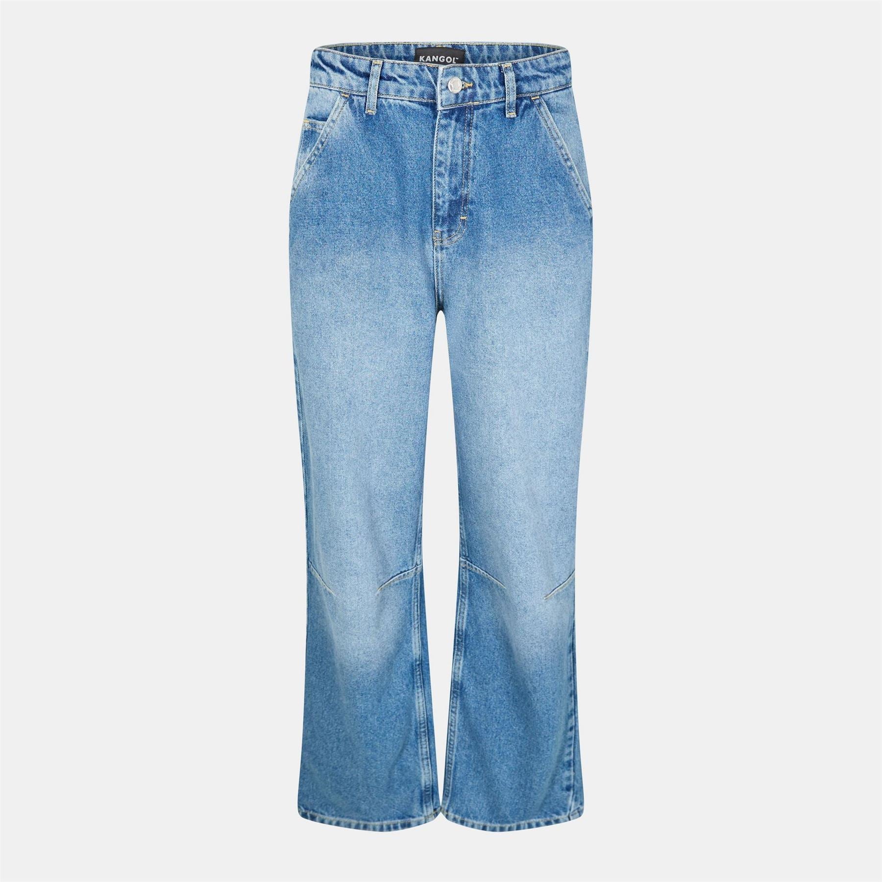 Kangol Patch Baggy Wide Leg Jeans