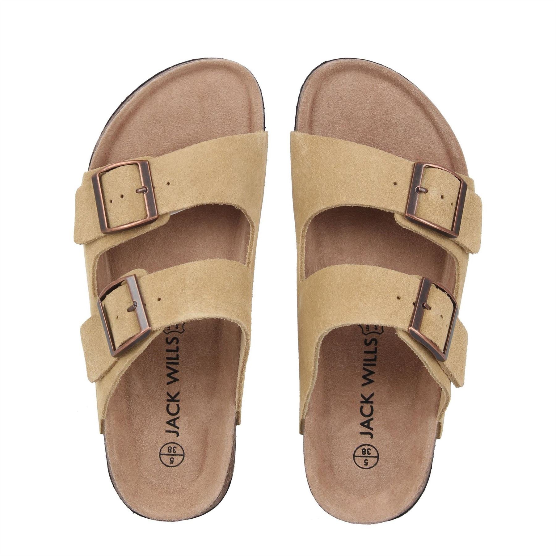 Jack Wills Cork Strap Open Toe Slide Sandals