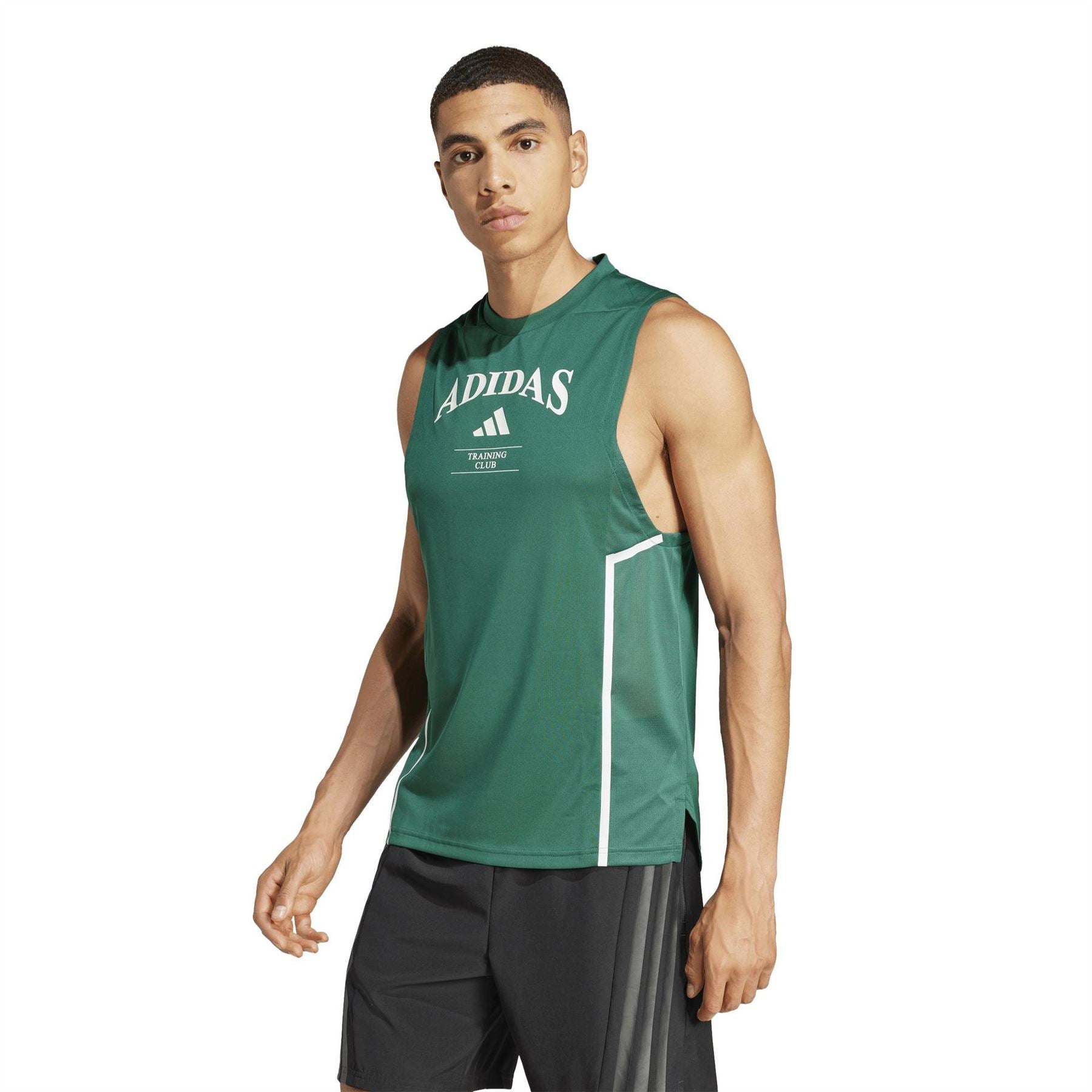 adidas Printed Logo Crew Neck Sleeveless Muscle Tank