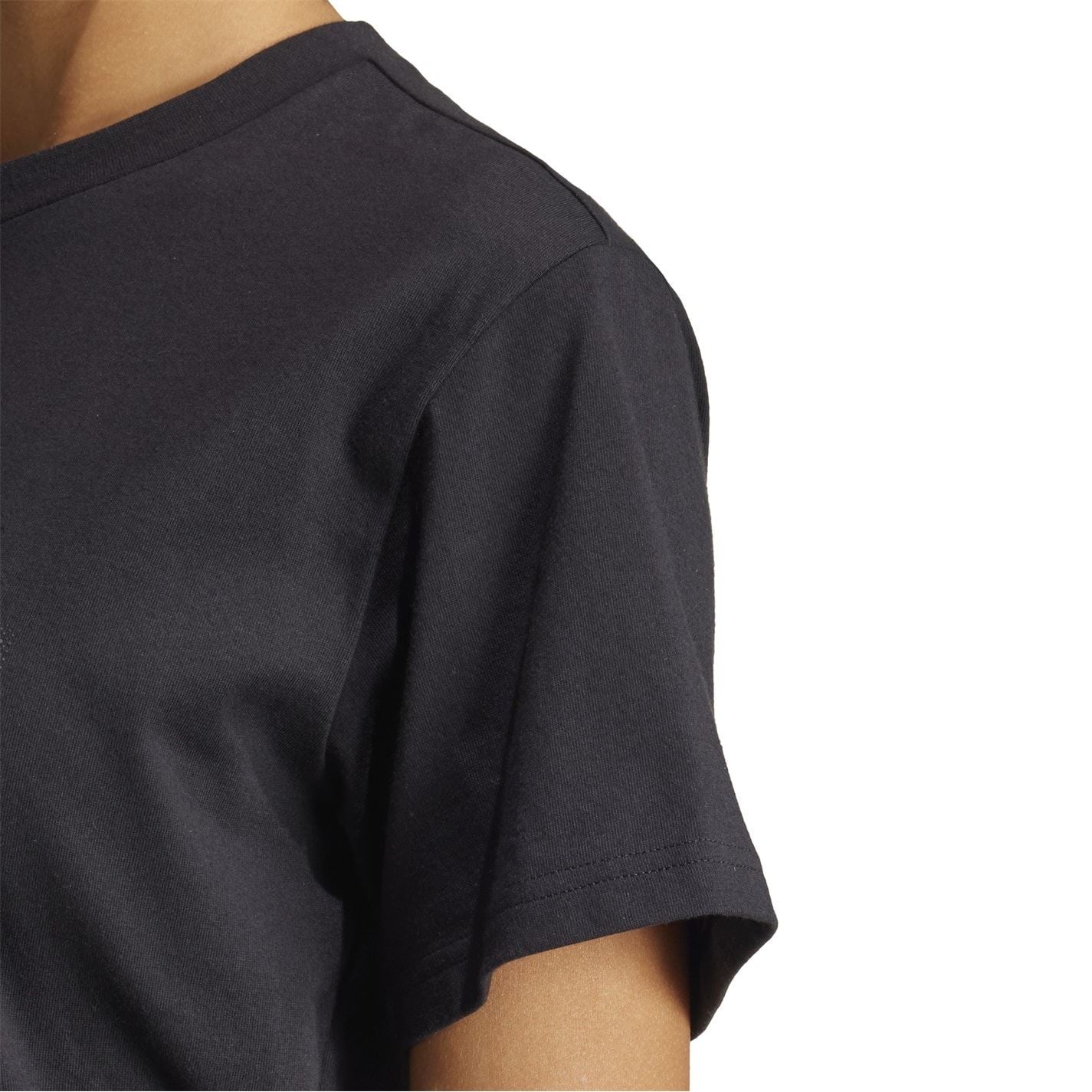 adidas Logo Print Crew Neck Short Sleeve Jersey T-Shirt