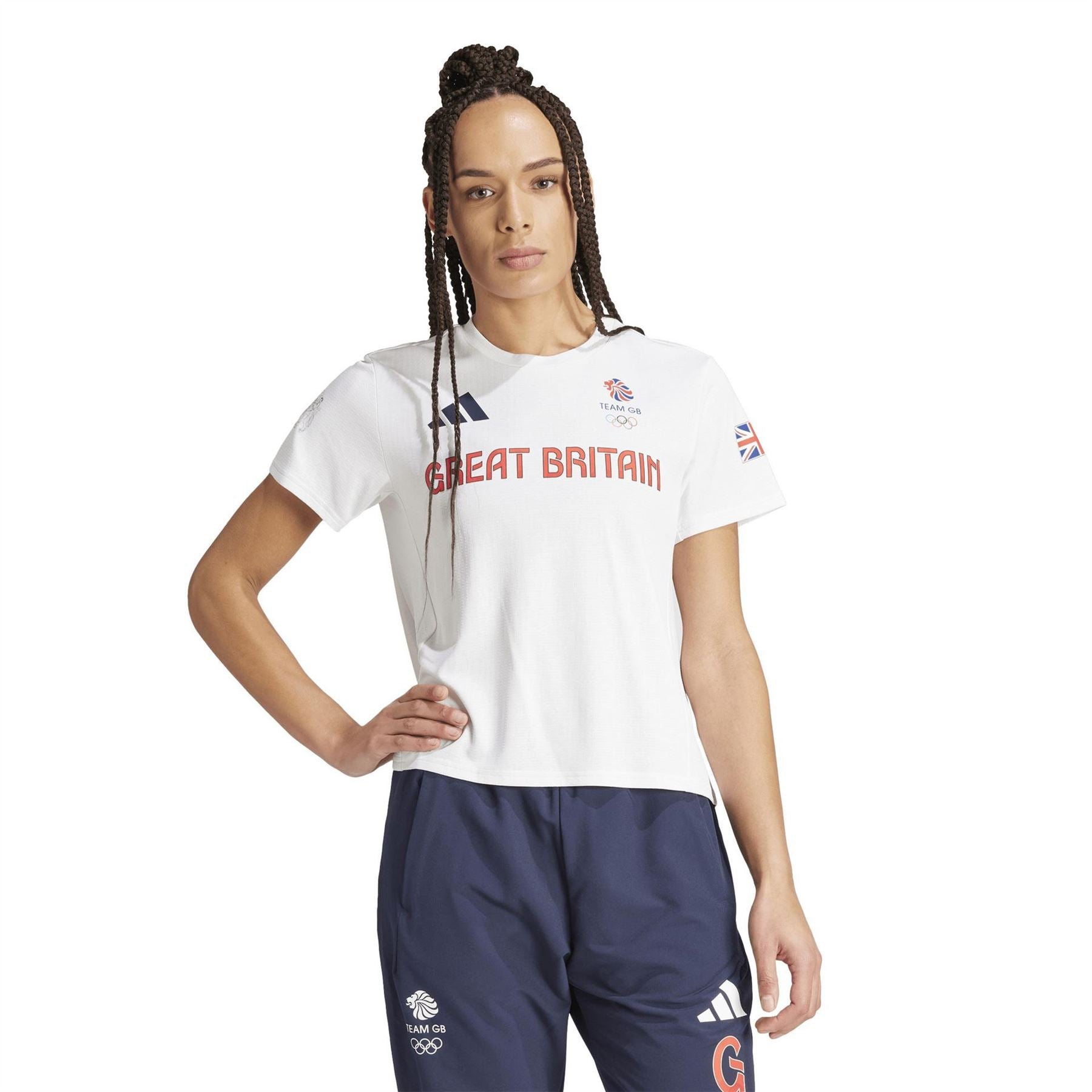adidas Team Gb Short Sleeve Performance Gym Top