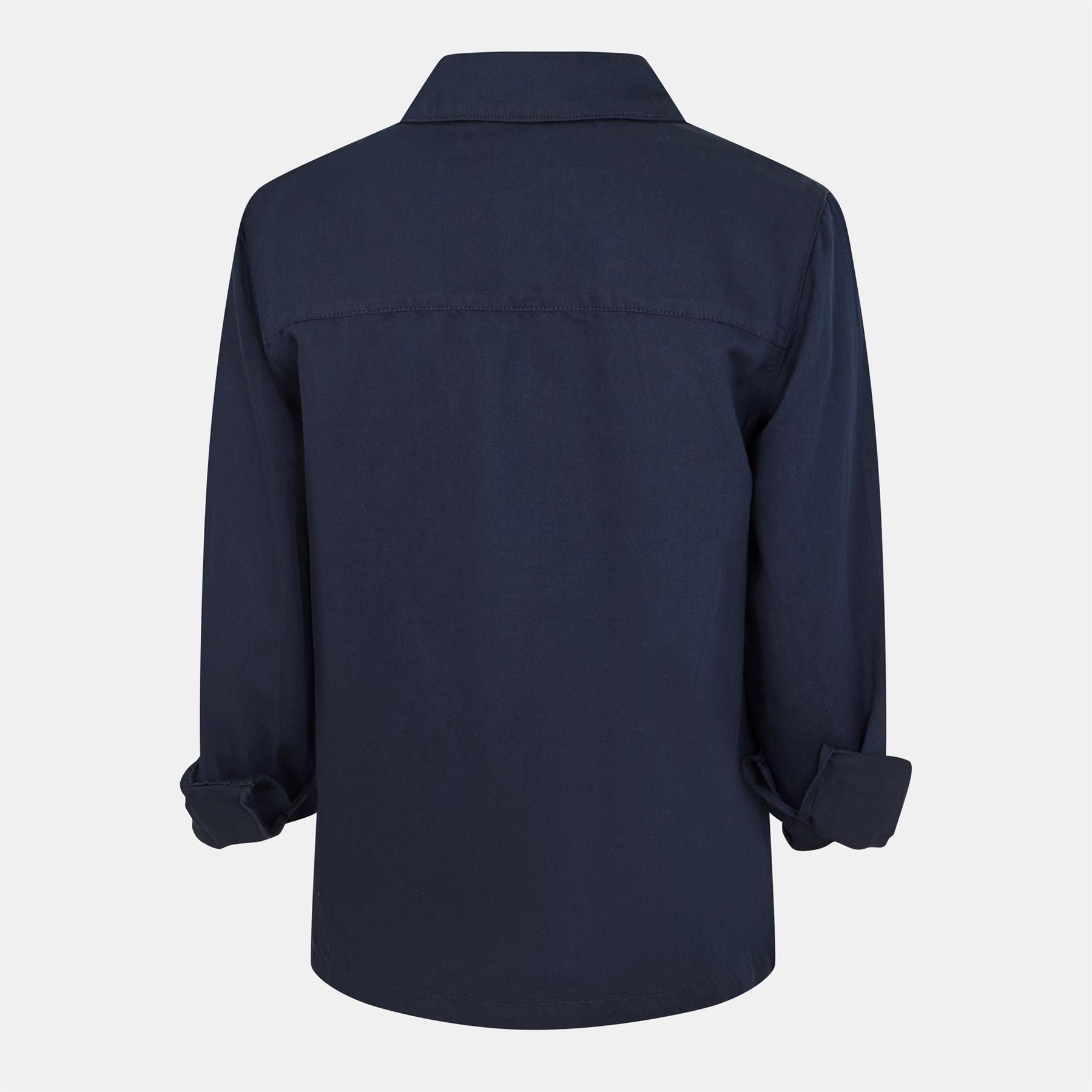 Lyle and Scott Linen Blend Long Sleeve Oversized Fit Overshirt