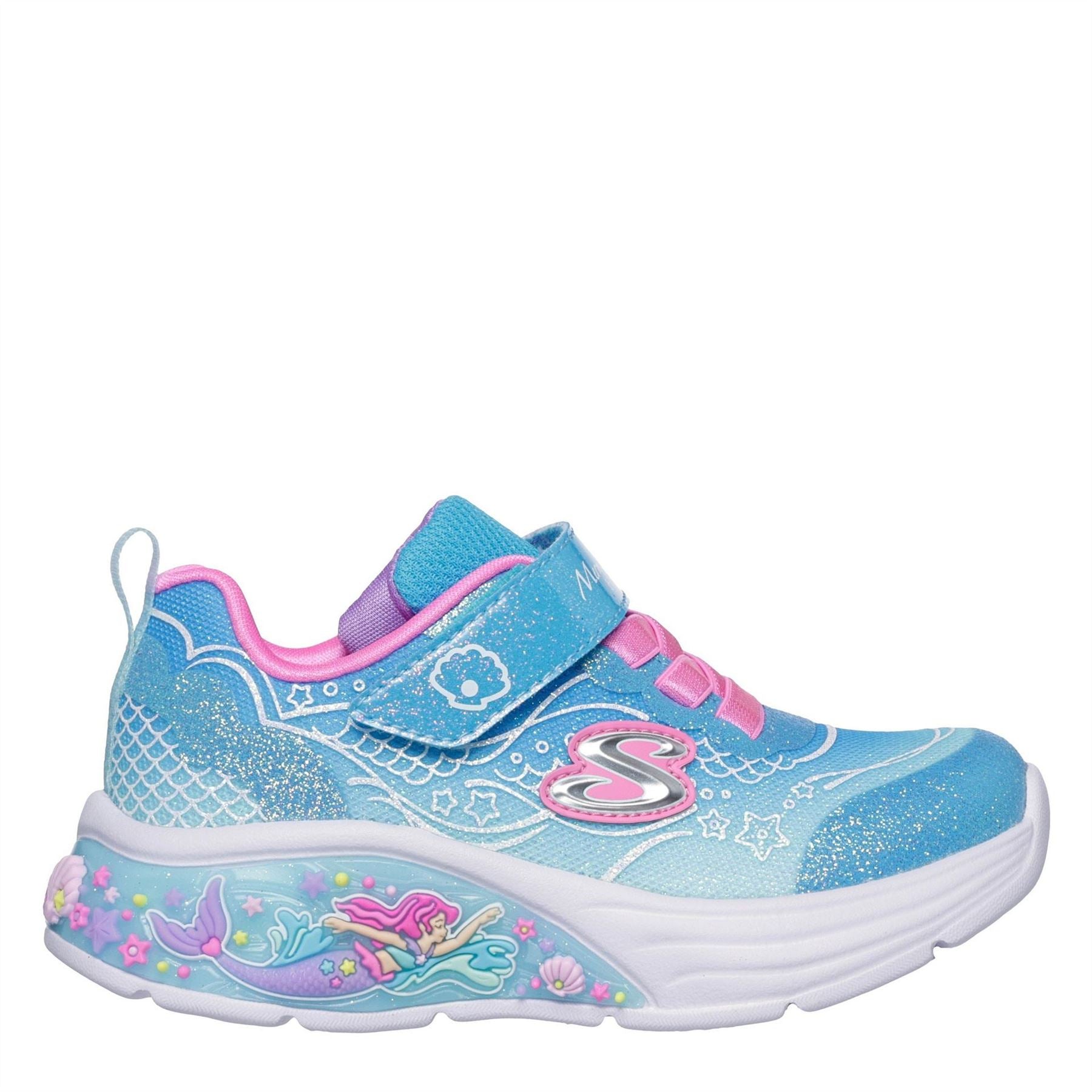 Skechers Leather Light Up Trainers