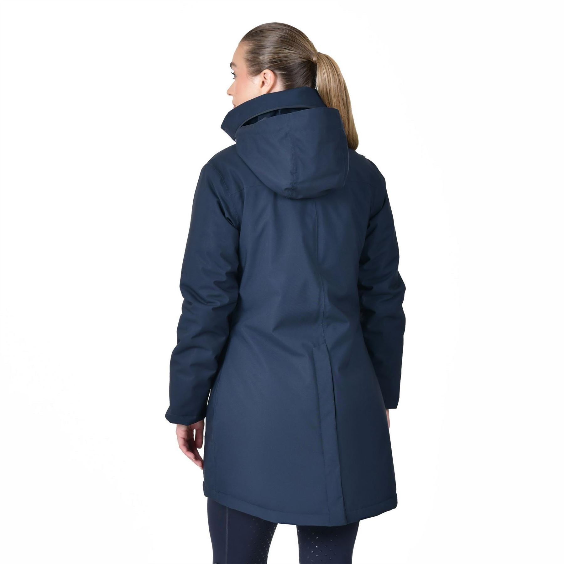 Dublin  Everyday Waterproof Concealed Hood Thigh Length Equestrian Jacket