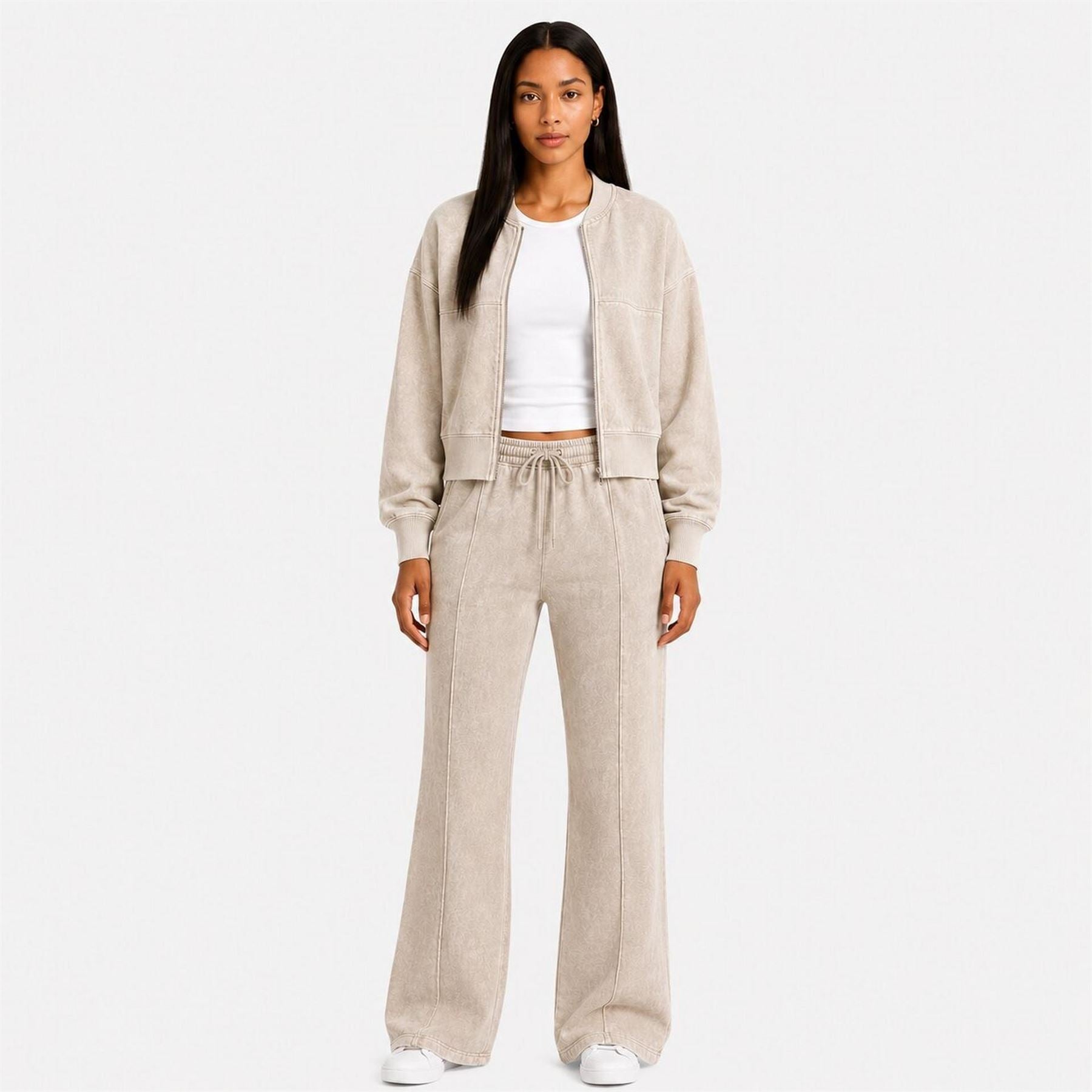 I Saw It First Pintuck Wide Leg Jogger