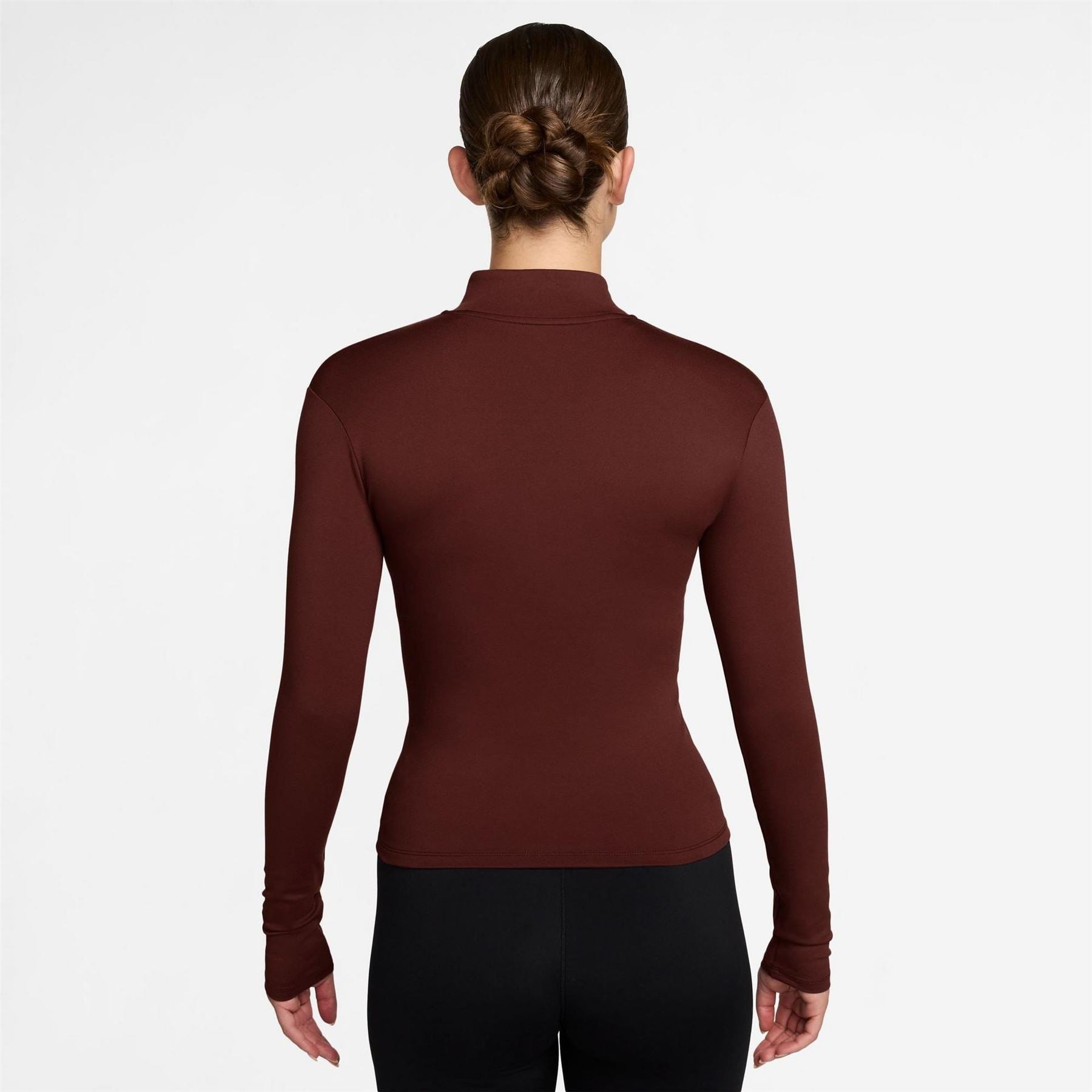 Nike Solid Patterned Full Zipper Running Jacket