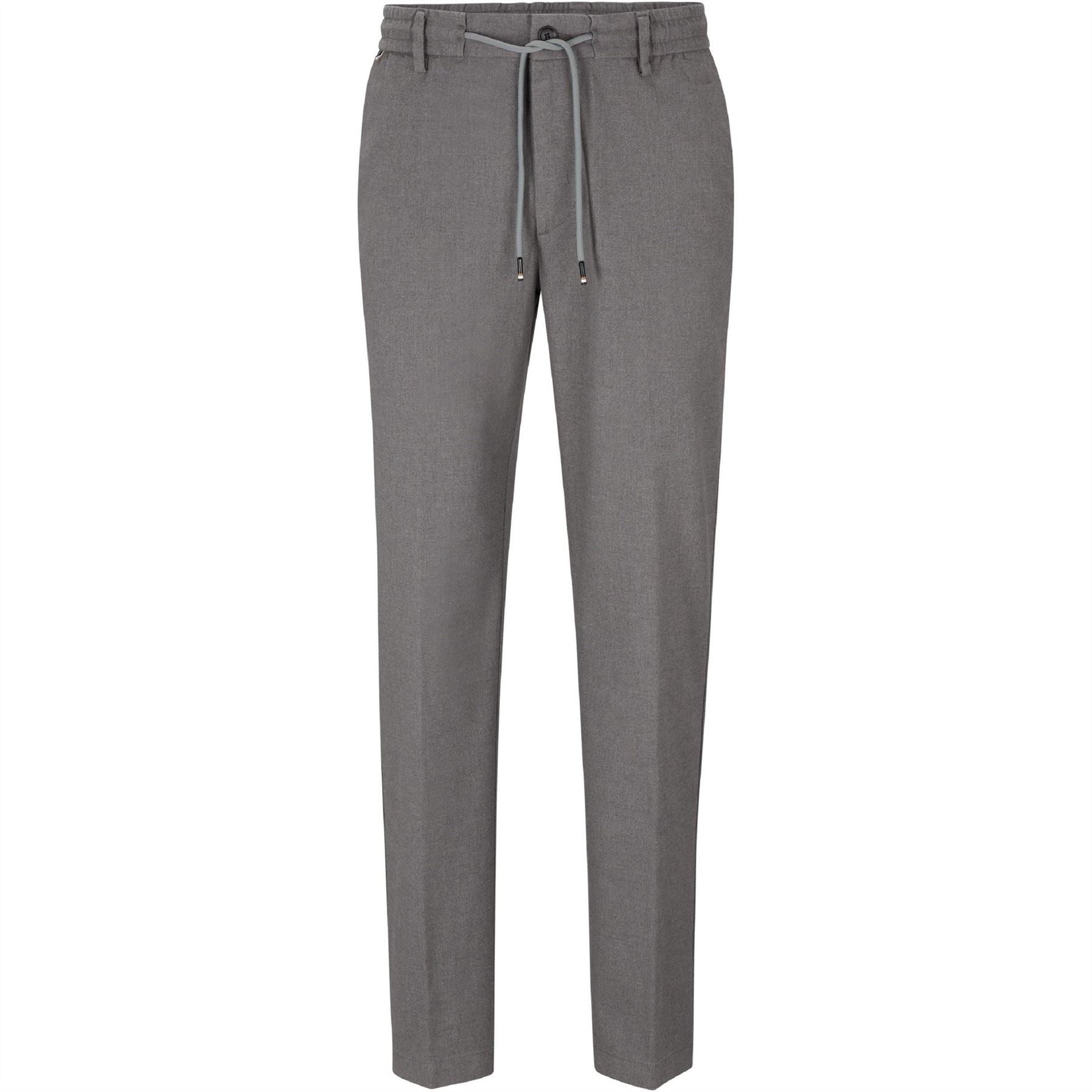 Boss Kane Solid Patterned Straight Trousers
