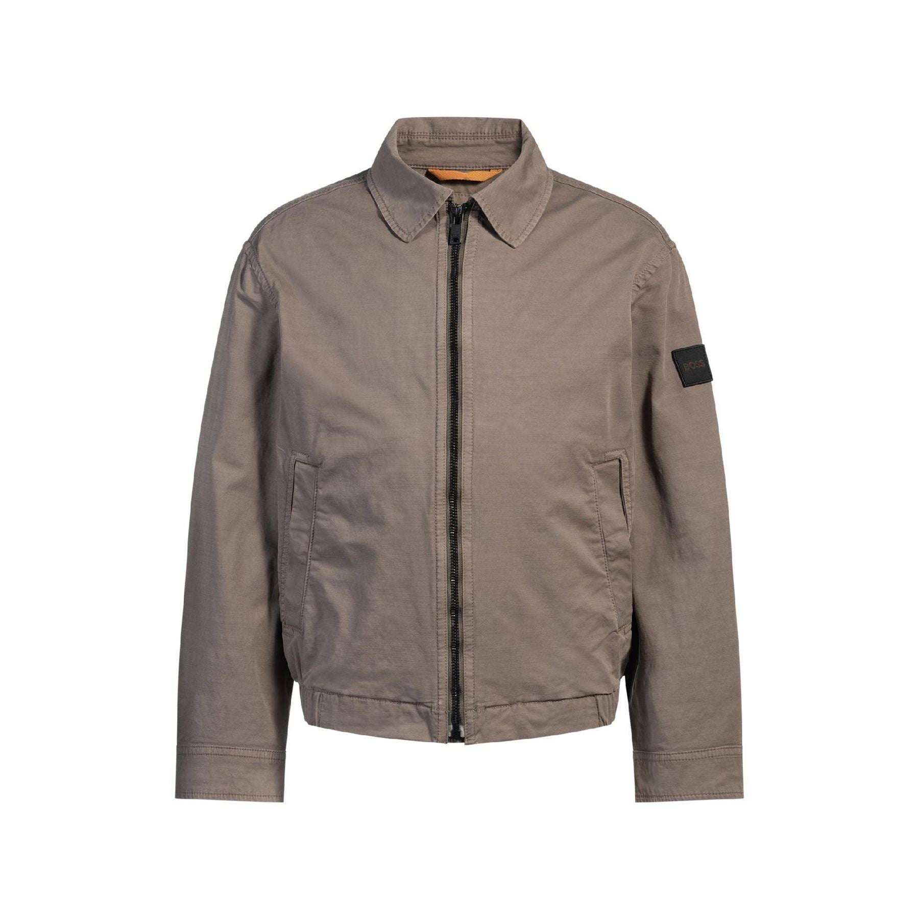 Boss Ocrush Solid Patterned Side Pocket Overshirt