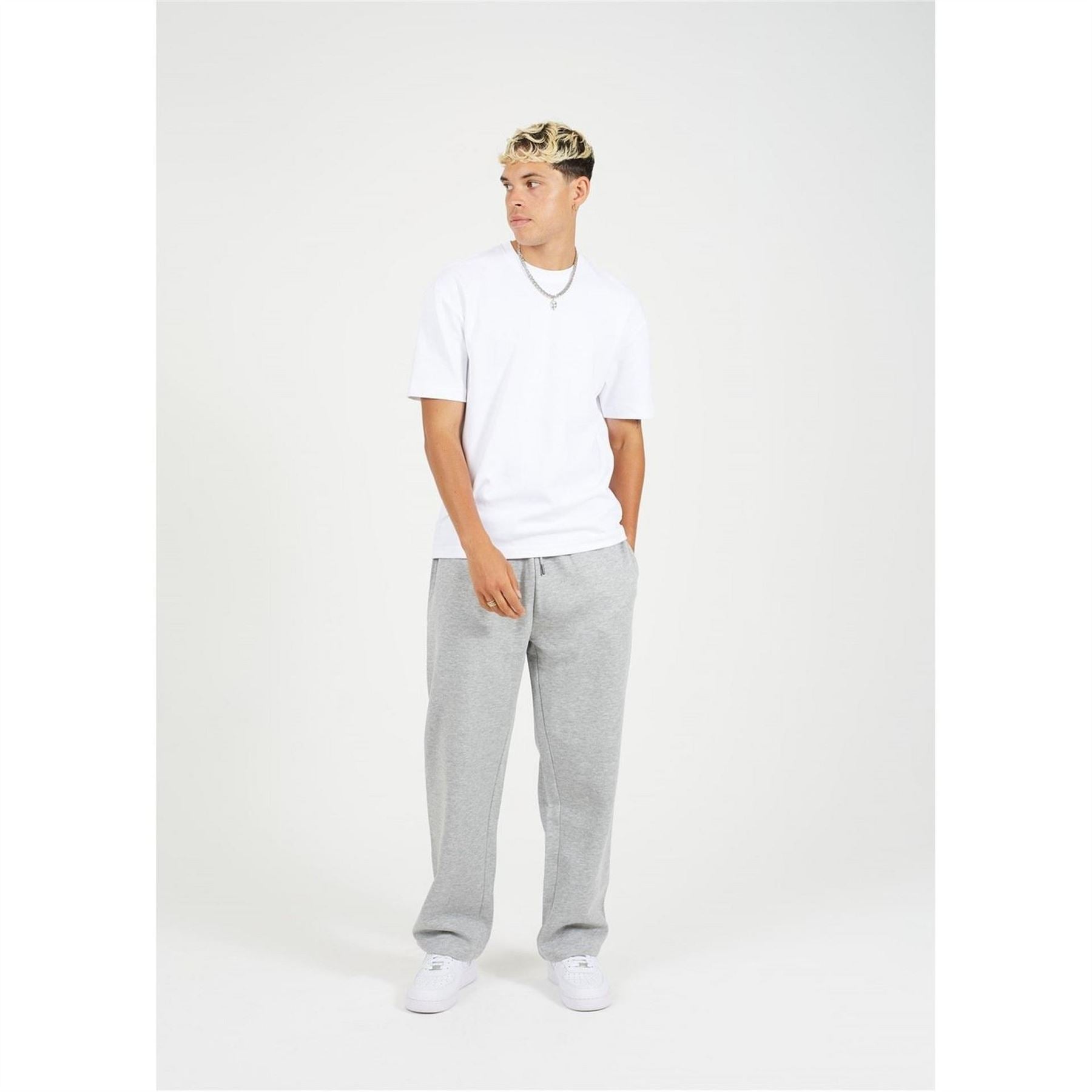 Brave Soul Wide Leg Joggers With Open Hem