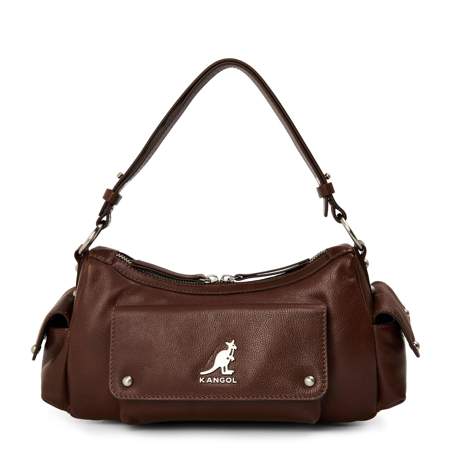 Kangol Utility Hobo with Metal Logo and Strap