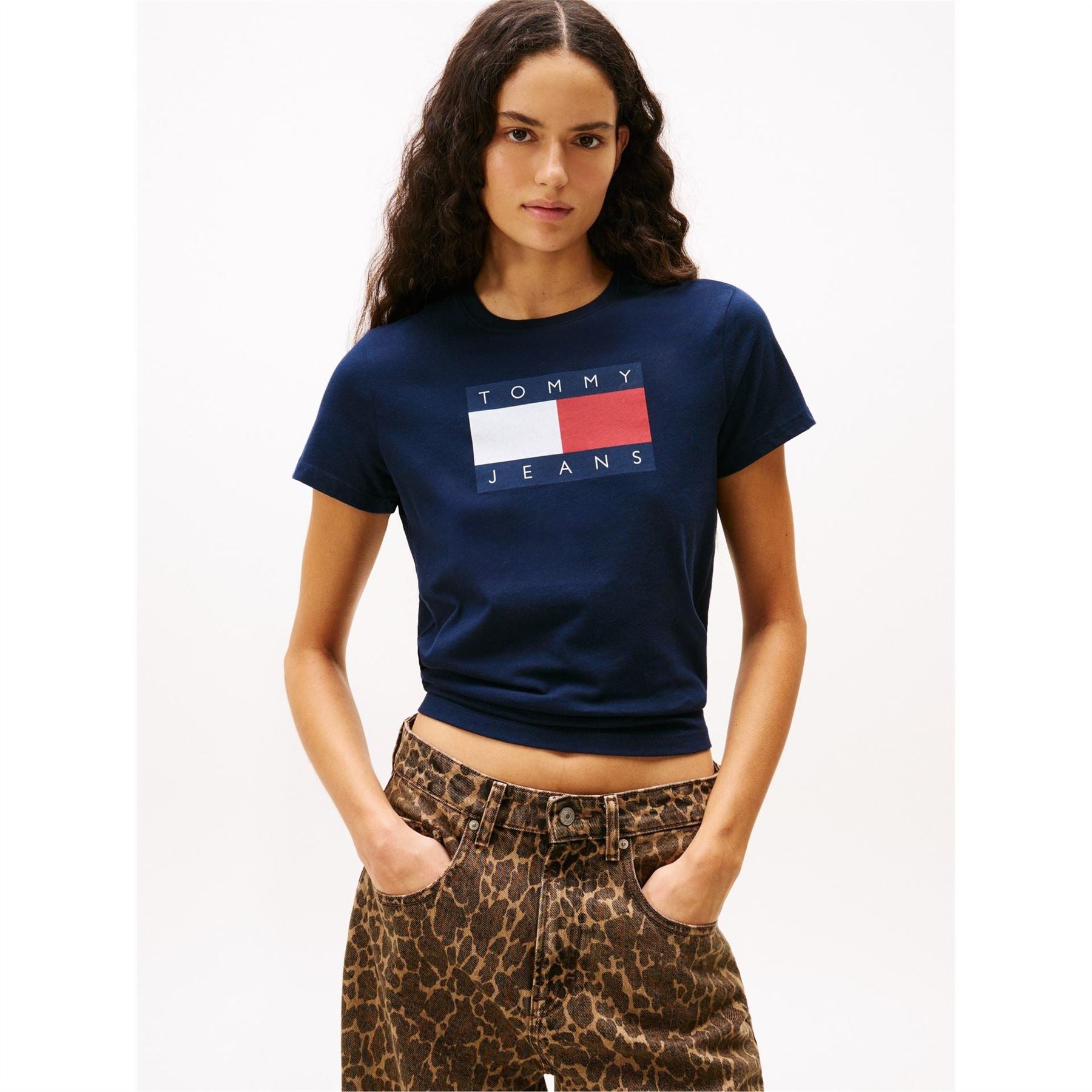 Tommy Jeans Badge Rib Crew Neck Regular Fit T-Shirt