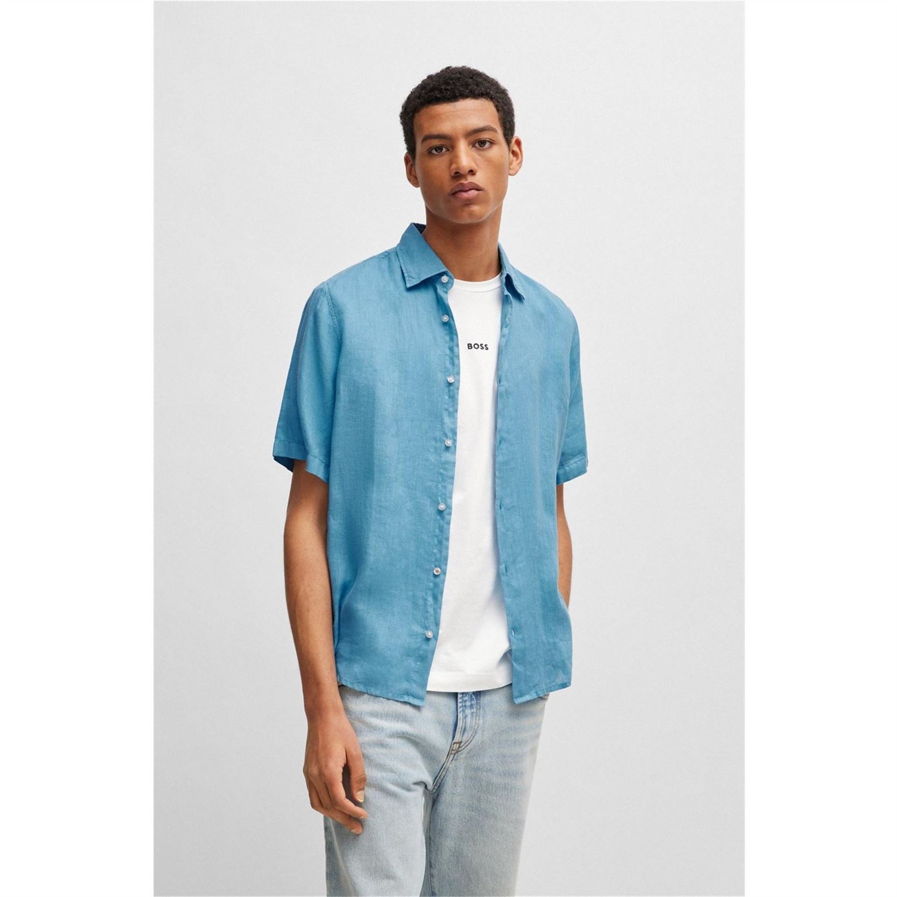 Boss Hbo Rash 2 Lin Short Sleeve Relaxed FiT-Shirt