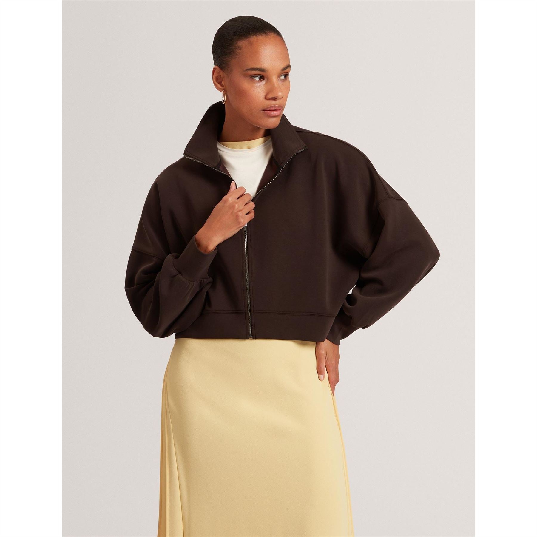 Ted Baker Funnel Neck Long Sleeve Drop Shoulder Sweatshirt
