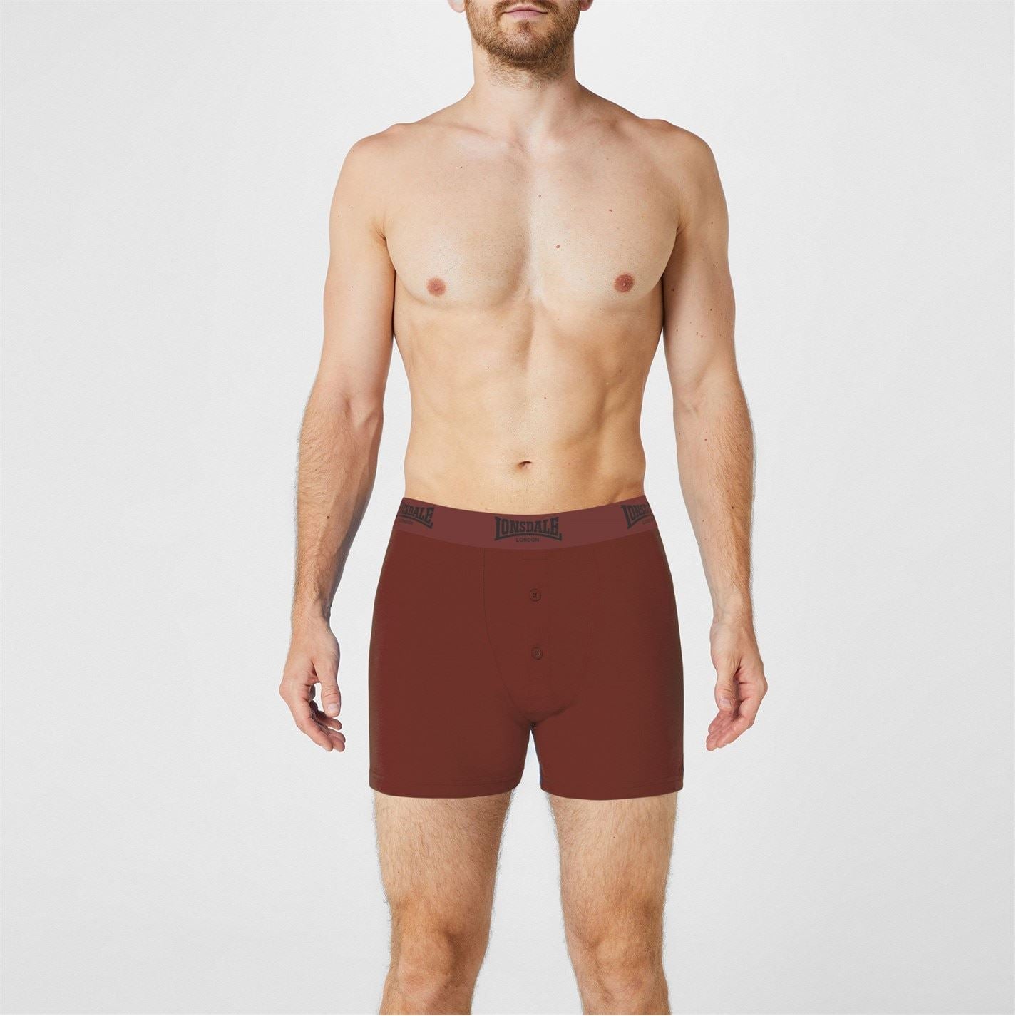 Lonsdale Mens 2 Pack Boxer Shorts