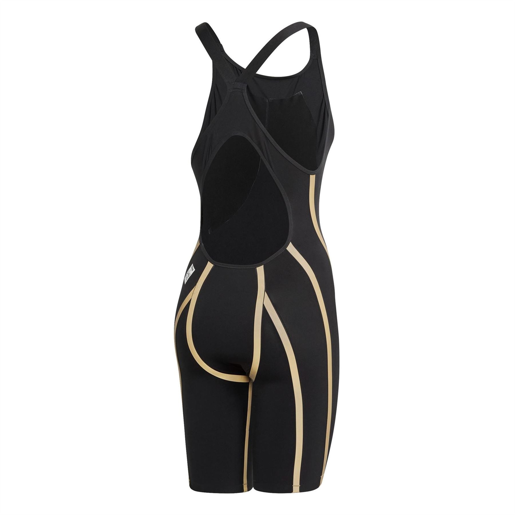 adidas Striped Patterned Scoop Neck One Piece Swimsuit