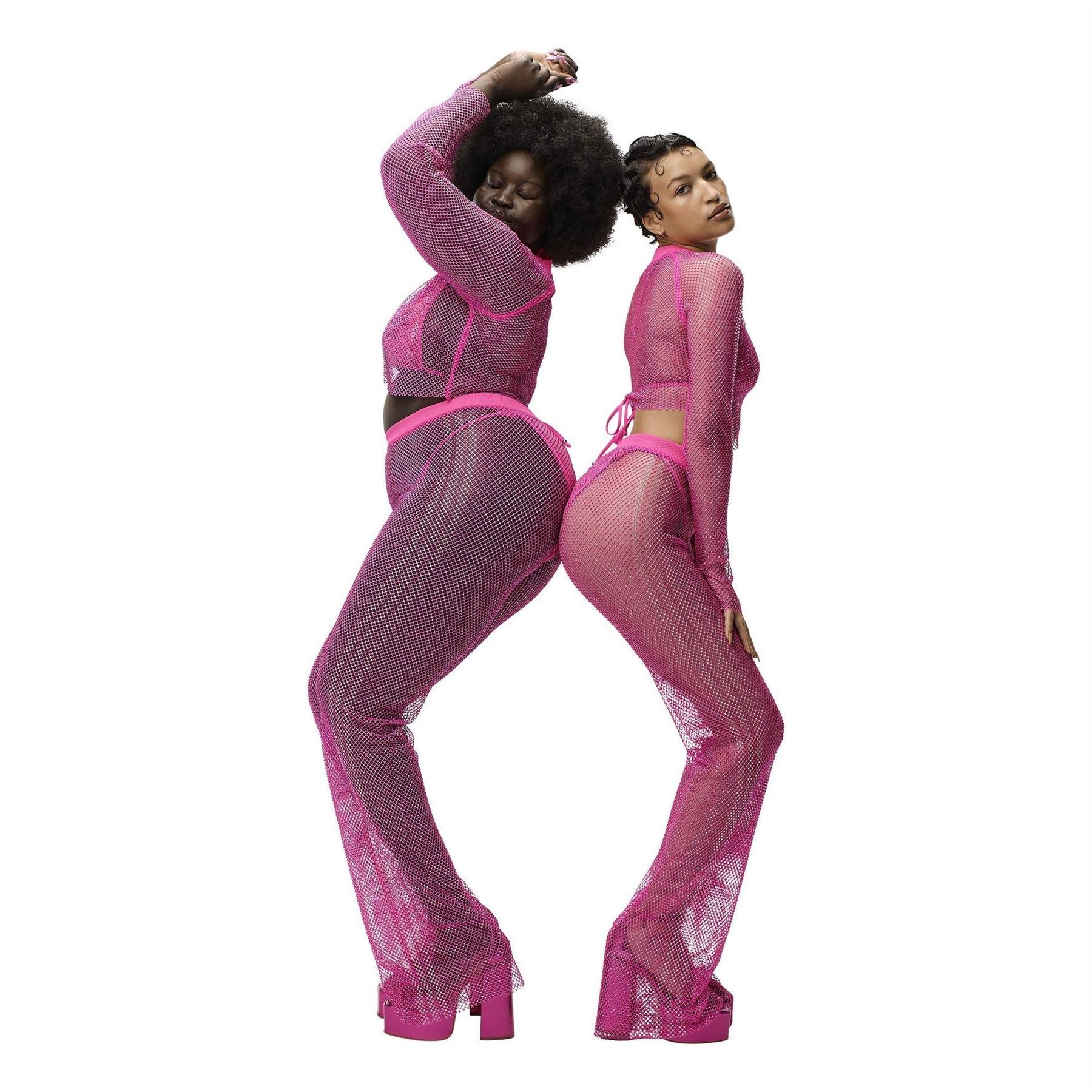 adidas Womens X Ivy Park Crystal Mesh Cover Up Trousers