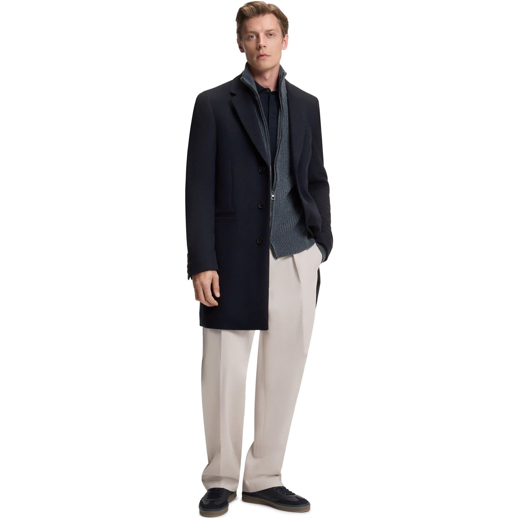 Boss BECKHAM Wool Cashmere Overcoat