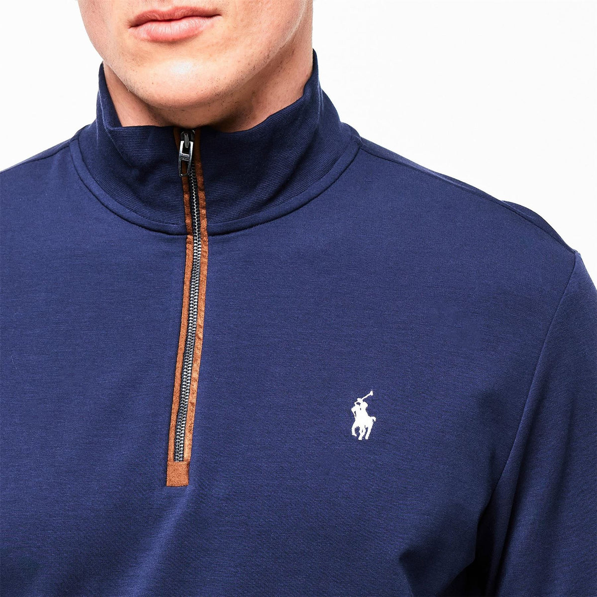 Polo Ralph Lauren Terry Zip Neck Long Sleeve Sweatshirt