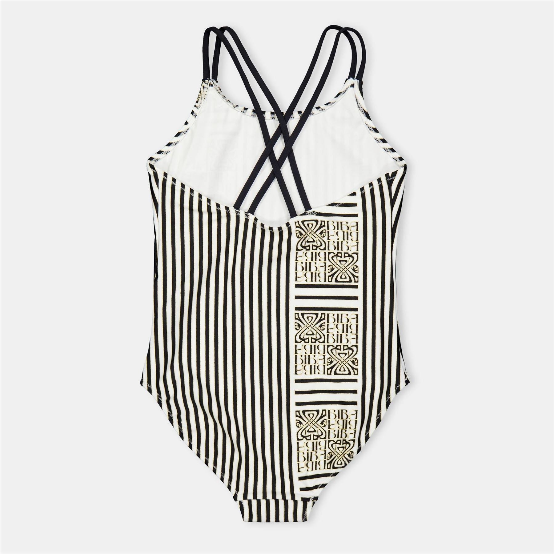Biba Cross Back Stripe Patterned One-Piece Swimsuit