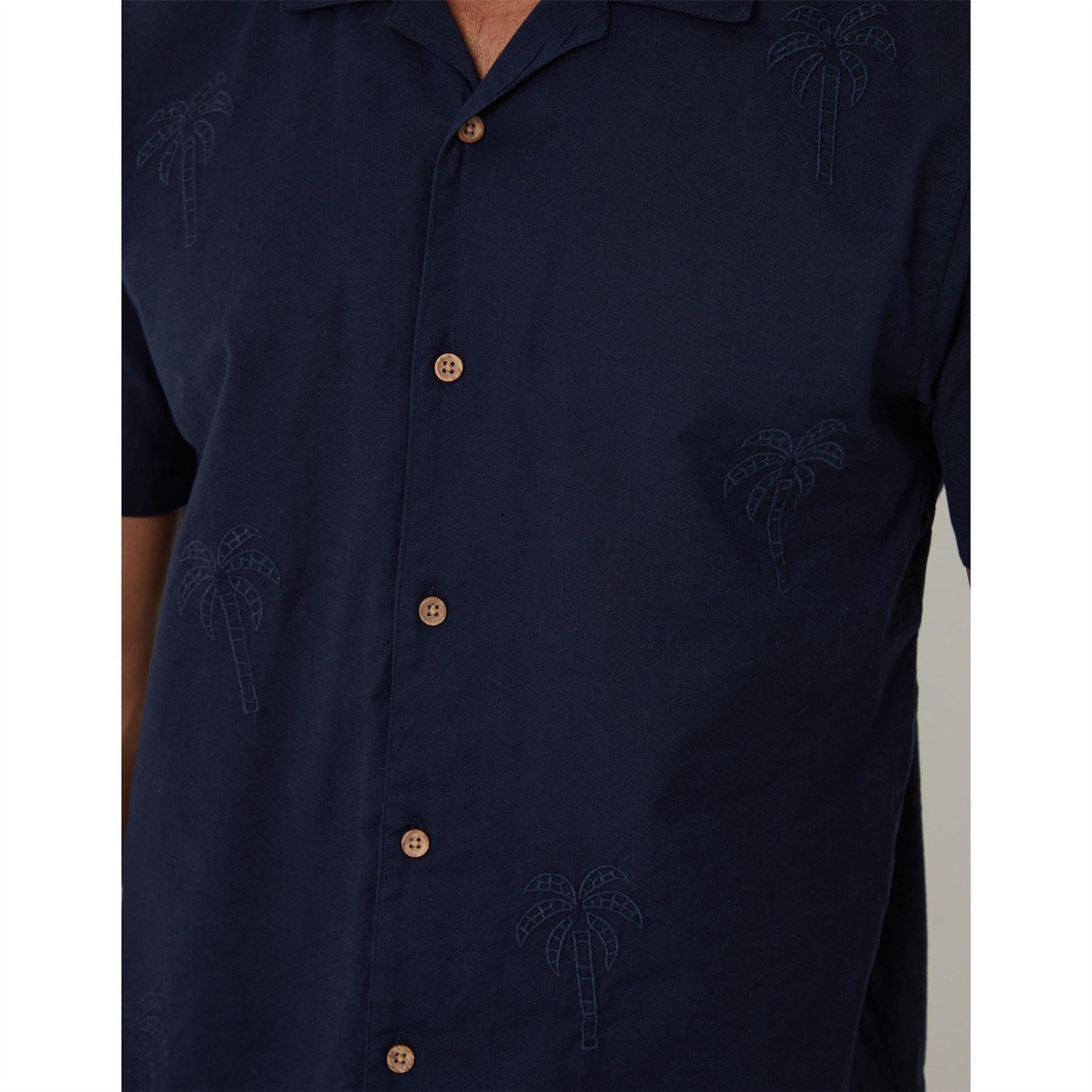 Threadbare Regular Fit Short Sleeve Point Collar Shirt