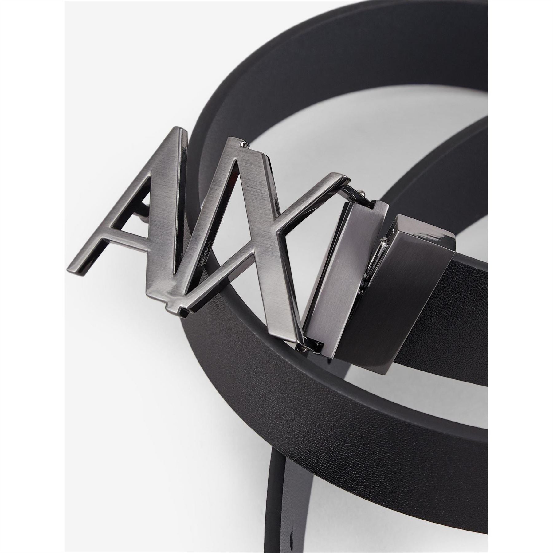 Armani Exchange Cut Out Large Logo Belt