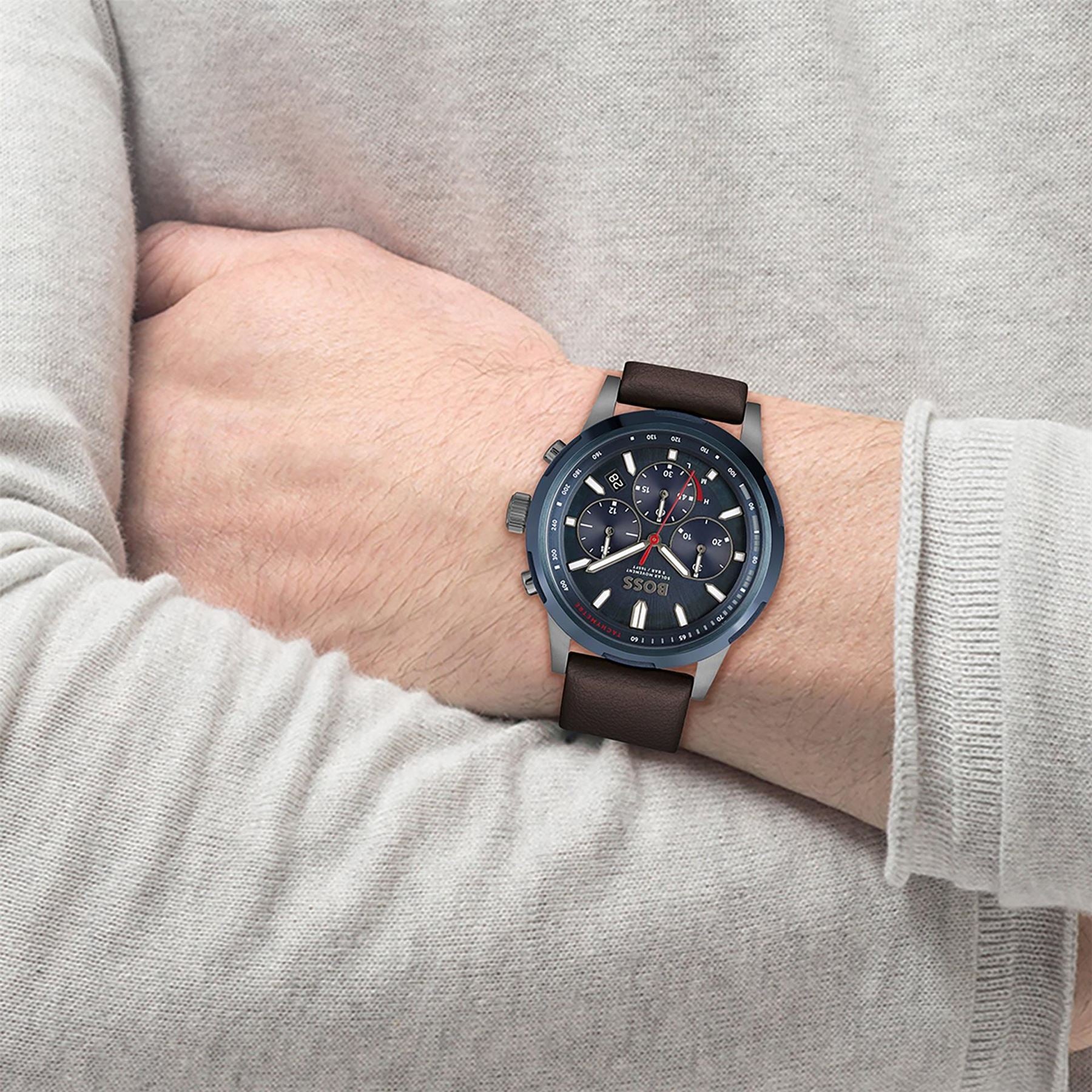 Boss Solgrade Solar Powered Chronograph 44mm Analogue Quartz Watch