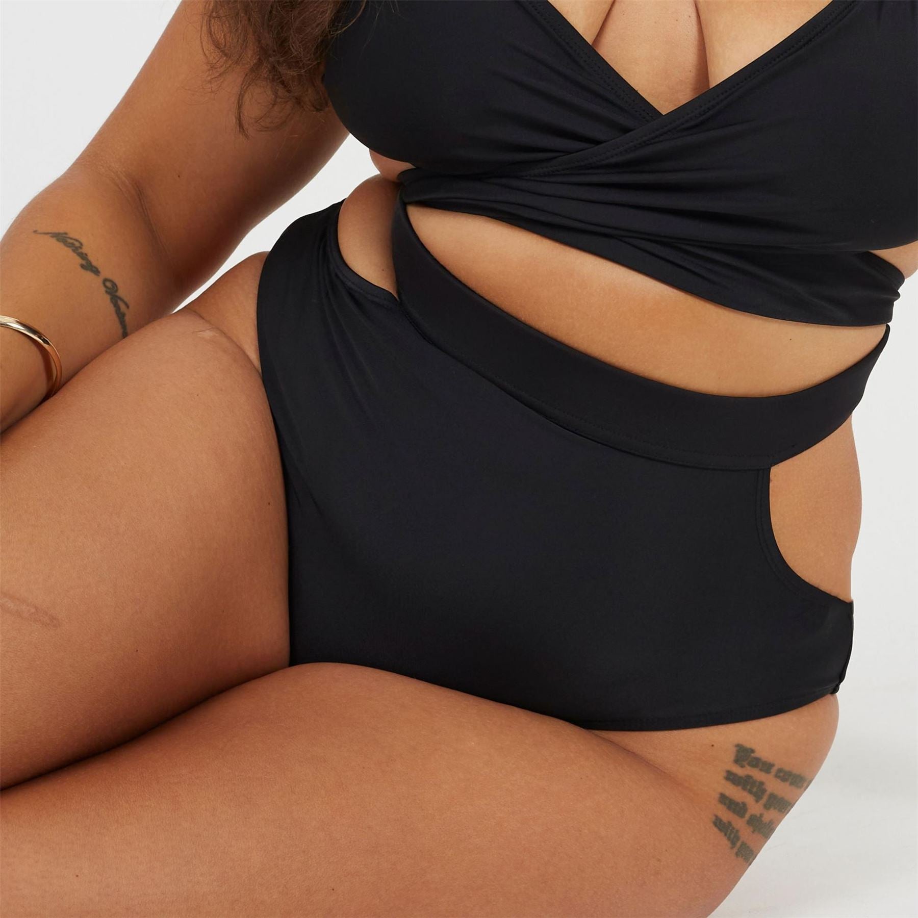 Brave Soul Womens Plus Size High Waisted Bikini Bottoms