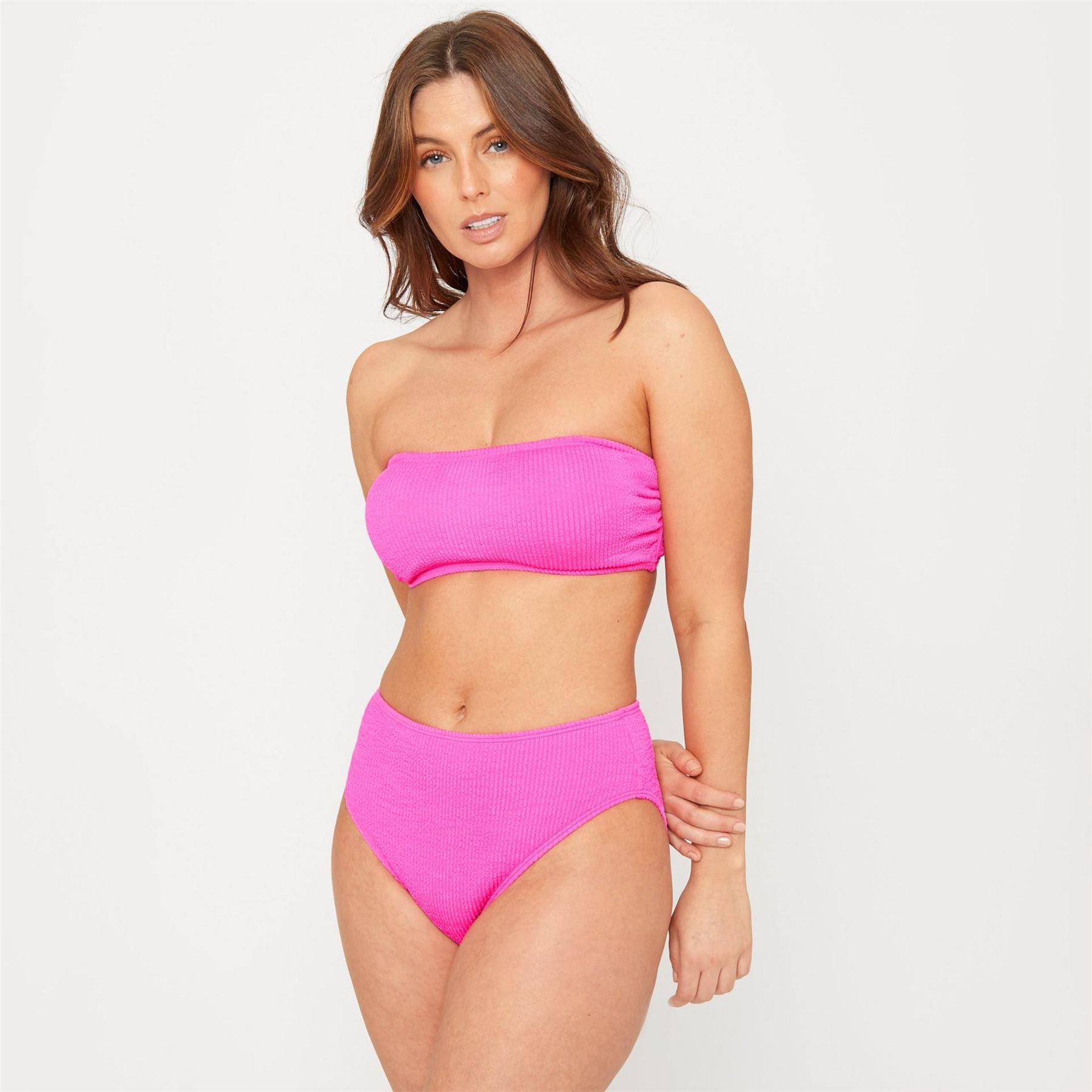 Be You Textured Bandeau Bikini Top