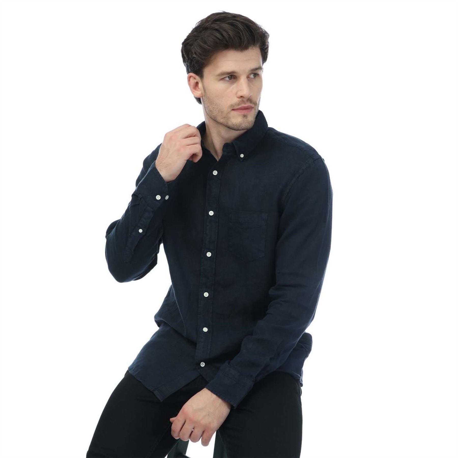 Gant Regular Fit Garment Dyed Linen Shirt
