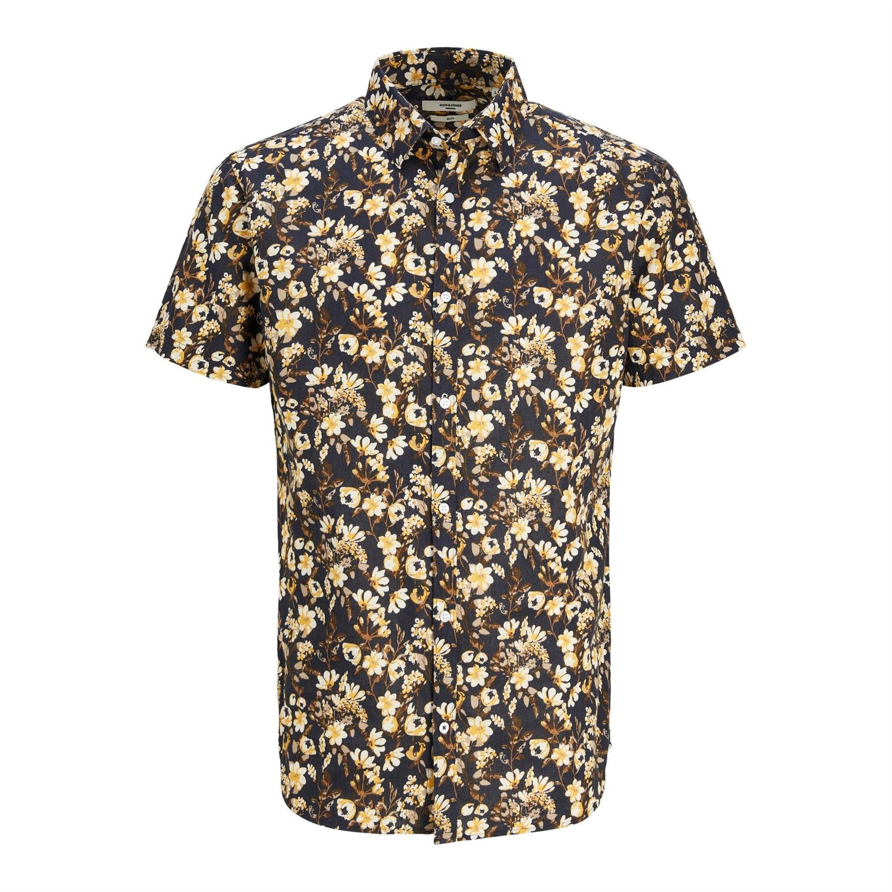 Jack and Jones Short Sleeve Print Oxford Shirt
