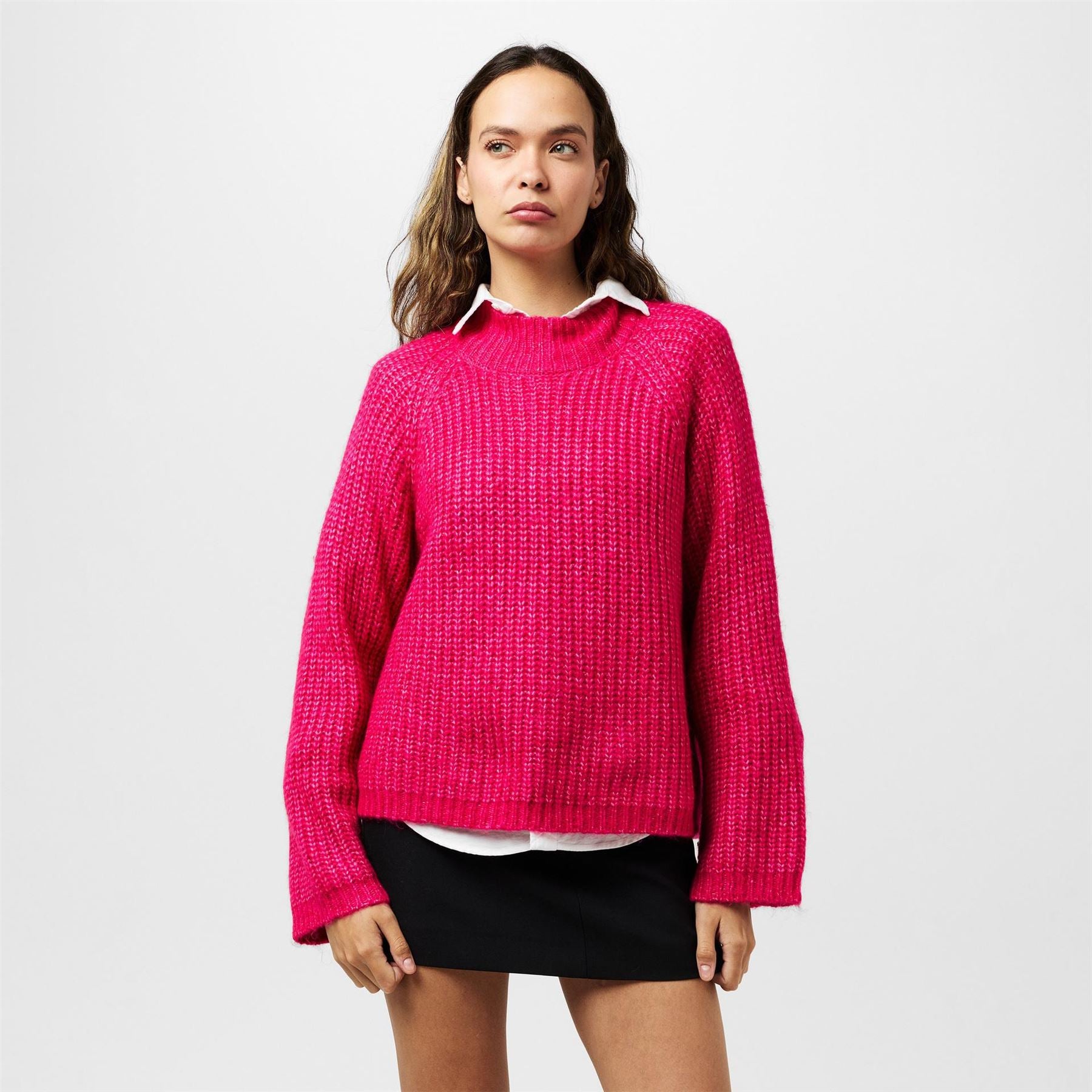 Pieces Relaxed Fit Hooded Long Sleeve Sweatshirt
